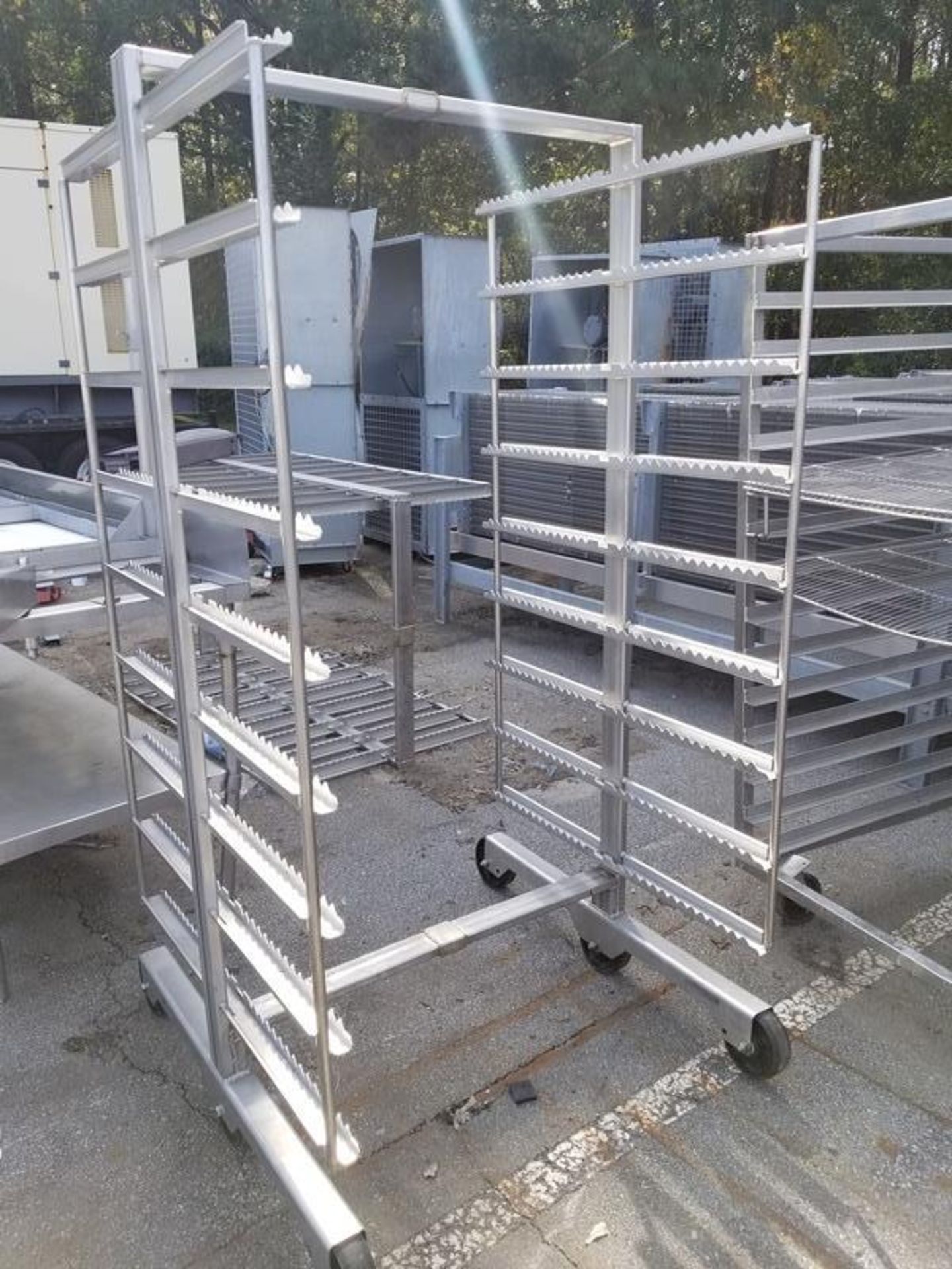 Smokehouse Trucks, 41-3/4" X 40" x 78-1/2", 9 shelves, 7.5" between (Located in Carrollton, GA) ( - Image 2 of 3