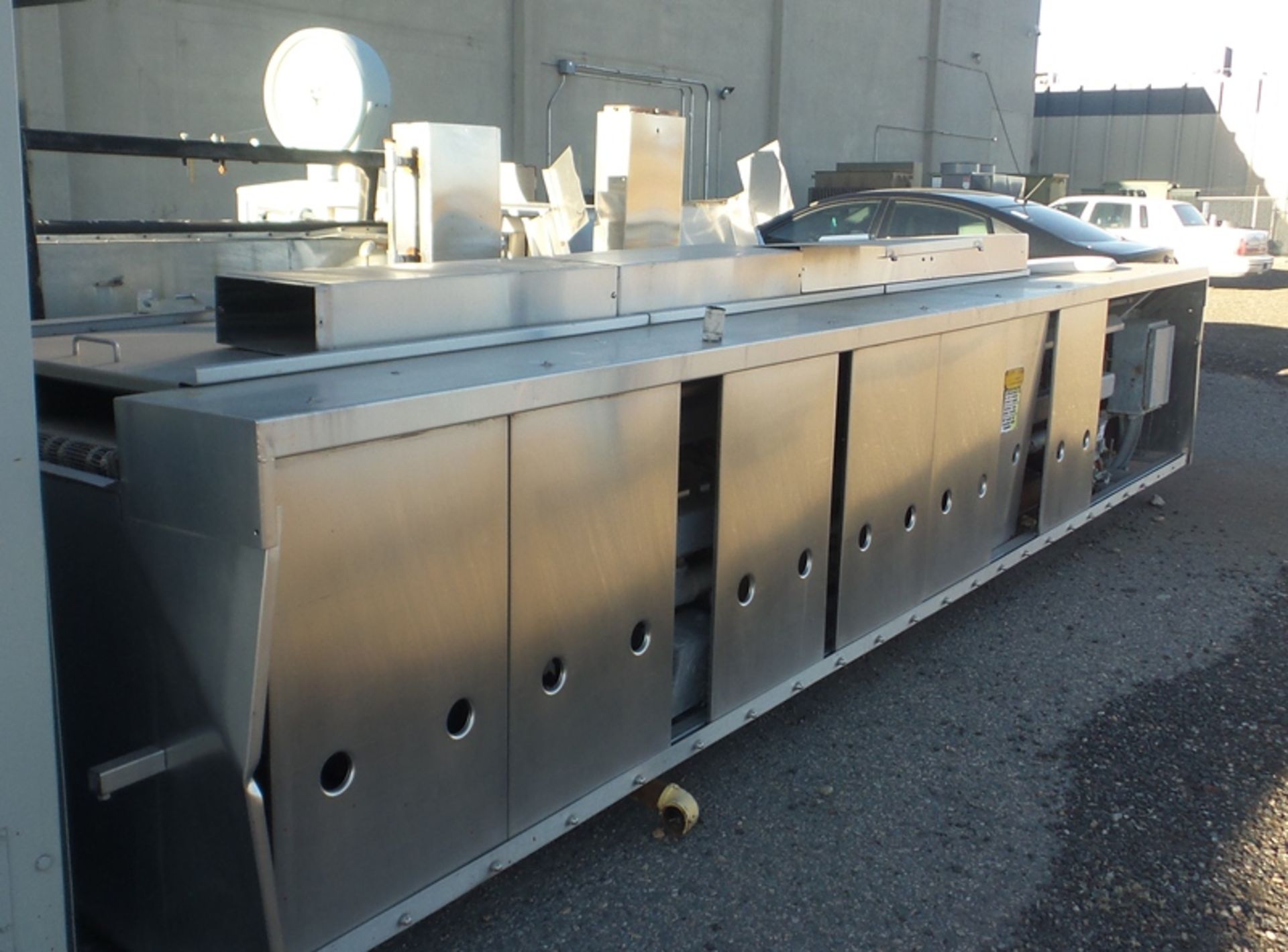 Stein FB 30 Fryer, Gas Fired, 18' long x 24" wide stainless steel belt with Stein Oil Filter (