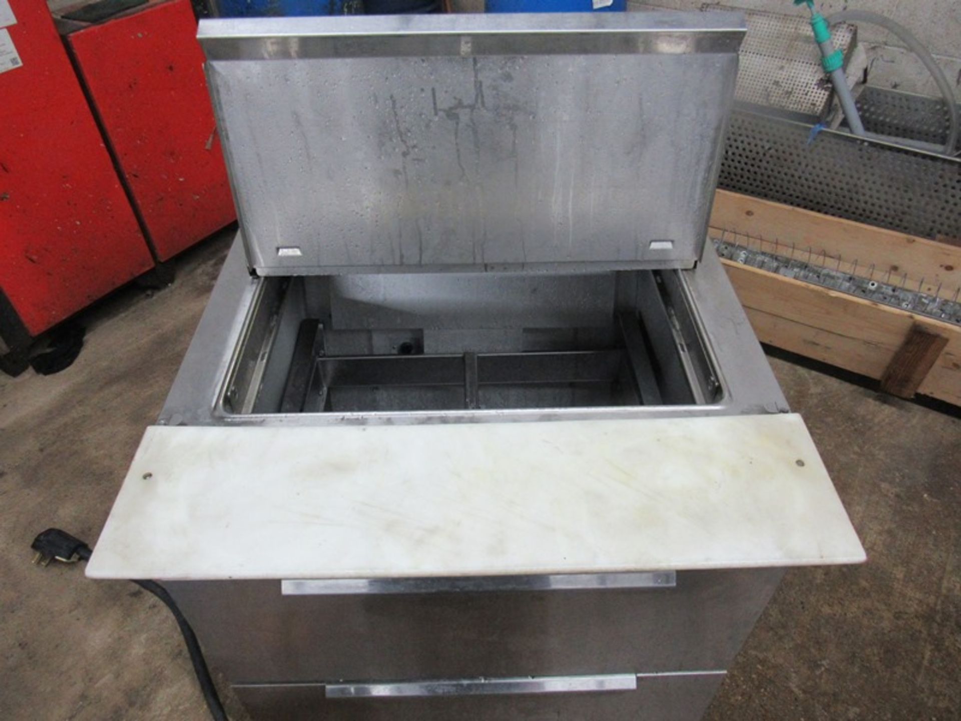 Randell Stainless Steel Pizza Prep Cabinet, top slider door, 2 drawers, 23" W X 33" L X 38" D - Image 5 of 6