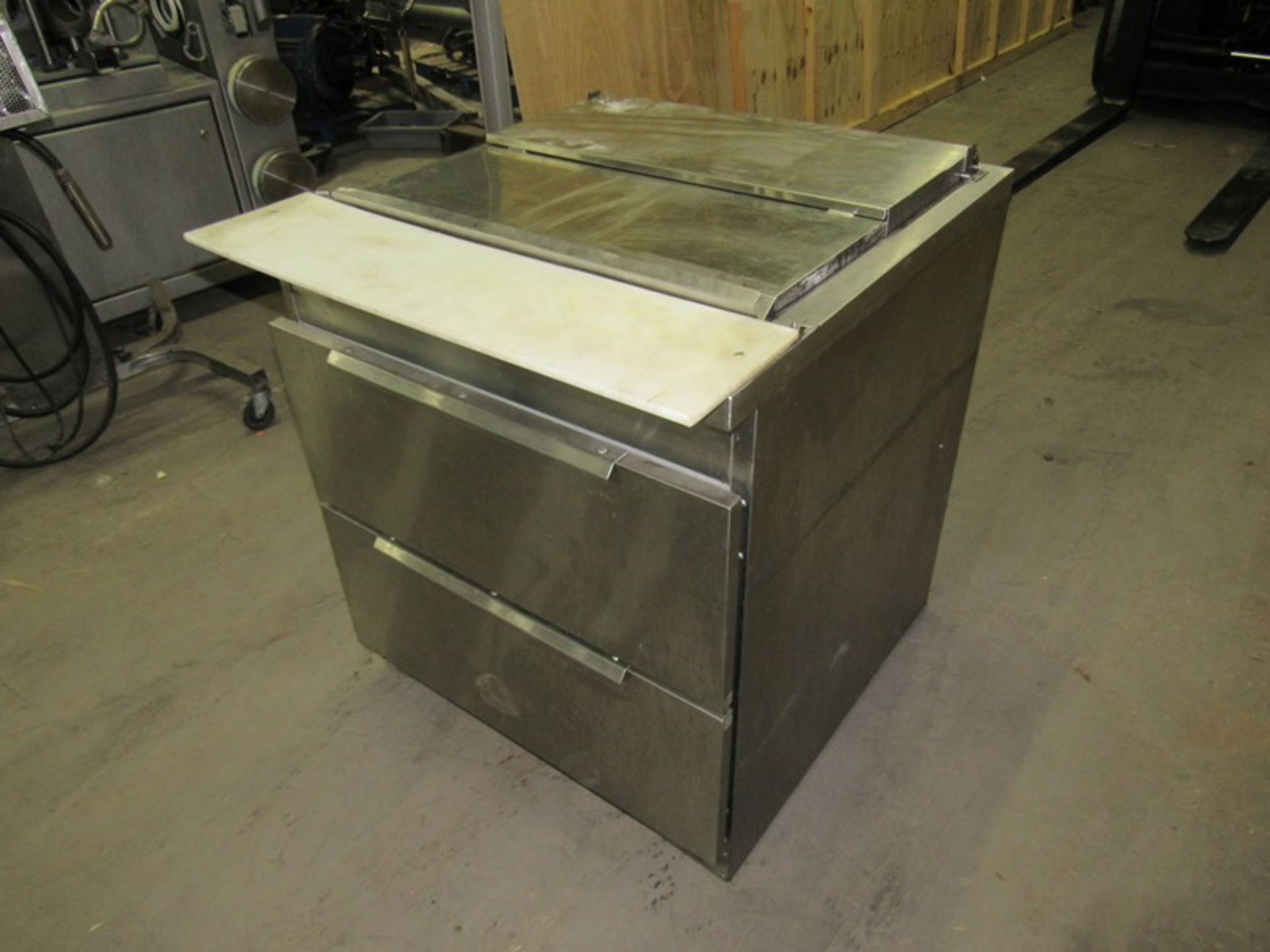 Randell Stainless Steel Pizza Prep Cabinet, top slider door, 2 drawers, 23" W X 33" L X 38" D - Image 2 of 6