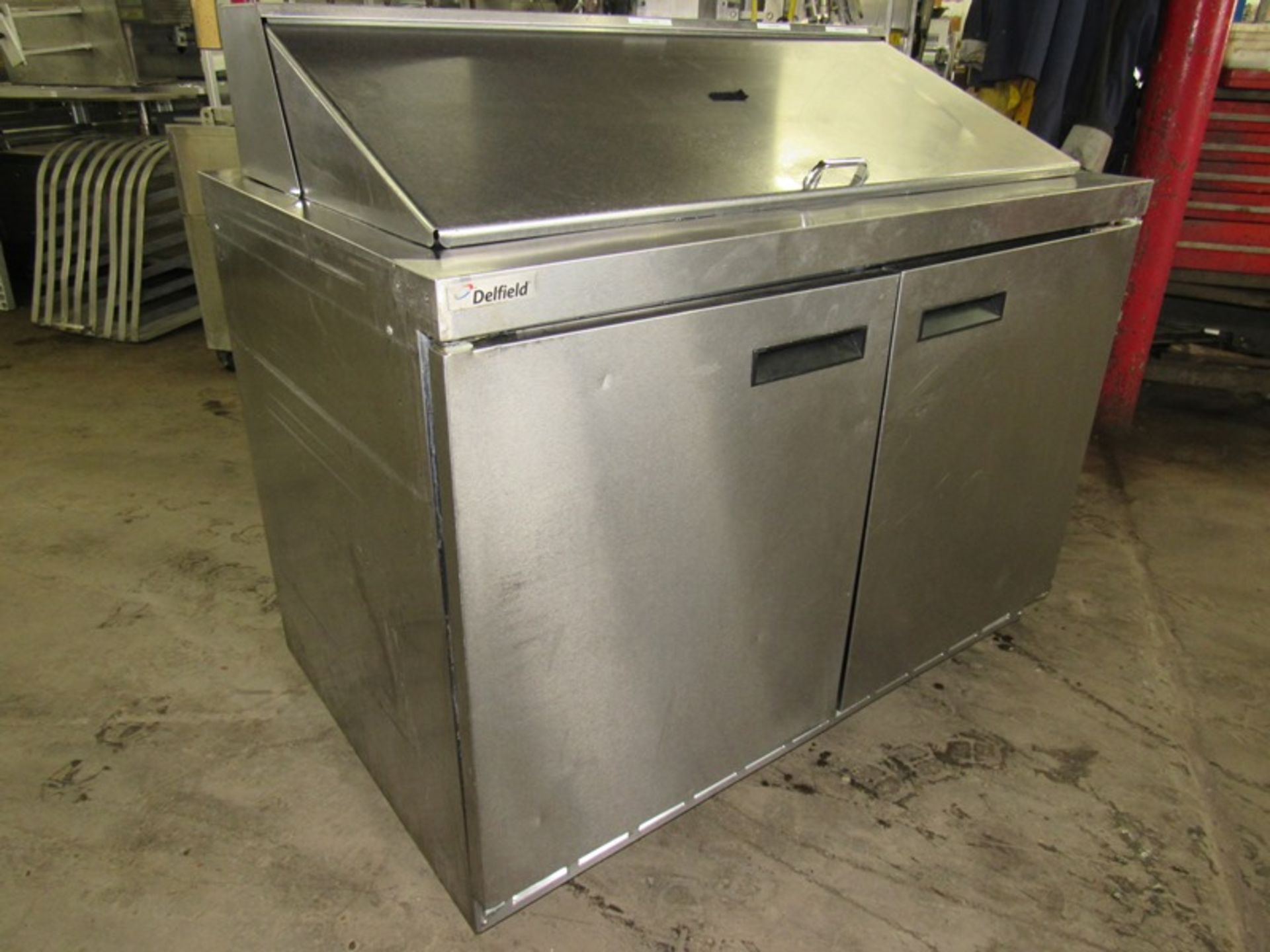 Delfield Mdl. 4448N-18M Portable 2 Section Refrigerated Mega Top Salad Prep Table/Cooler - Image 2 of 5