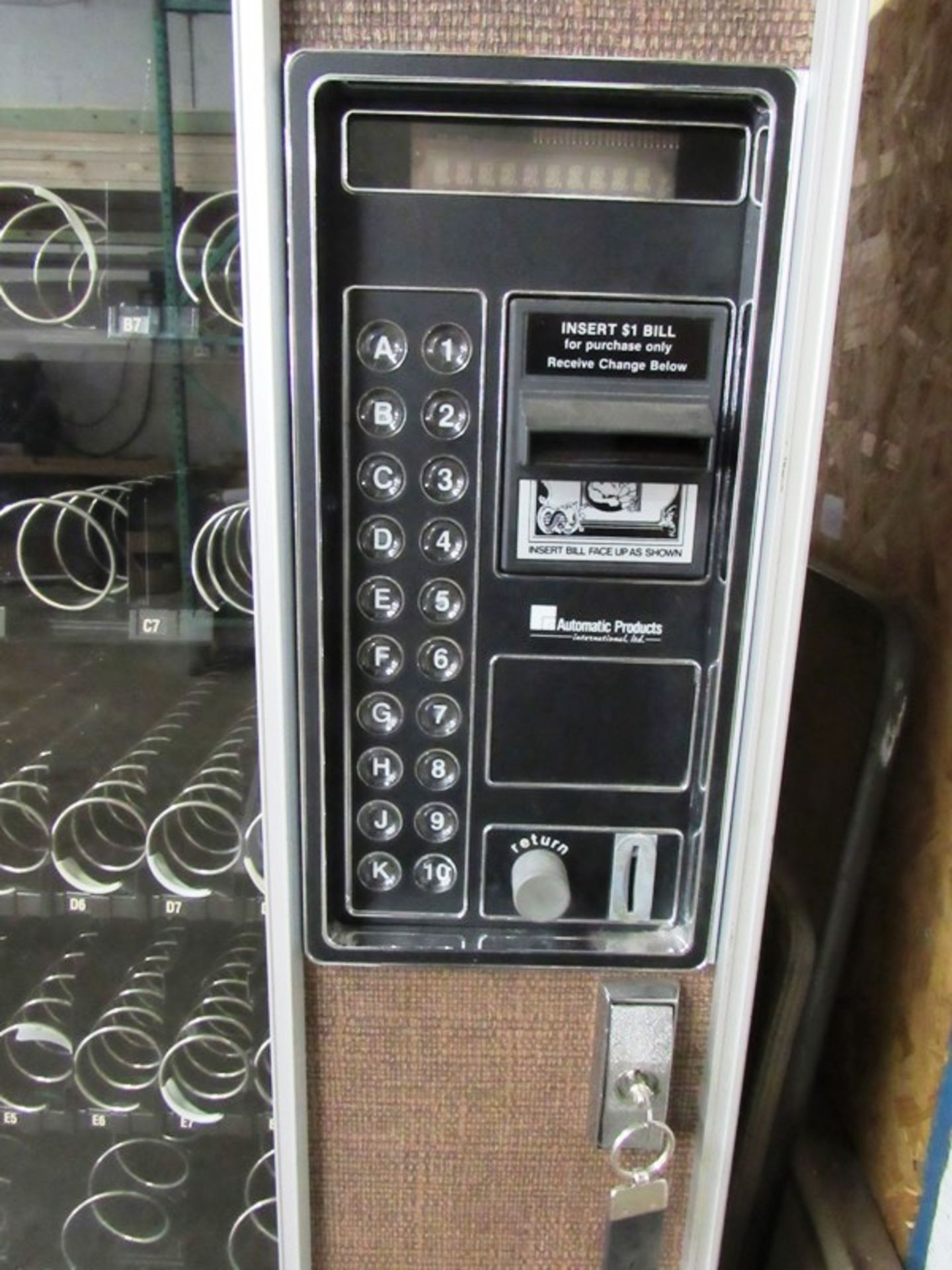 Automatic Products Mdl Snack Shop 112 Snack Vending Machine, coin or dollar bill, validator, - Image 3 of 3