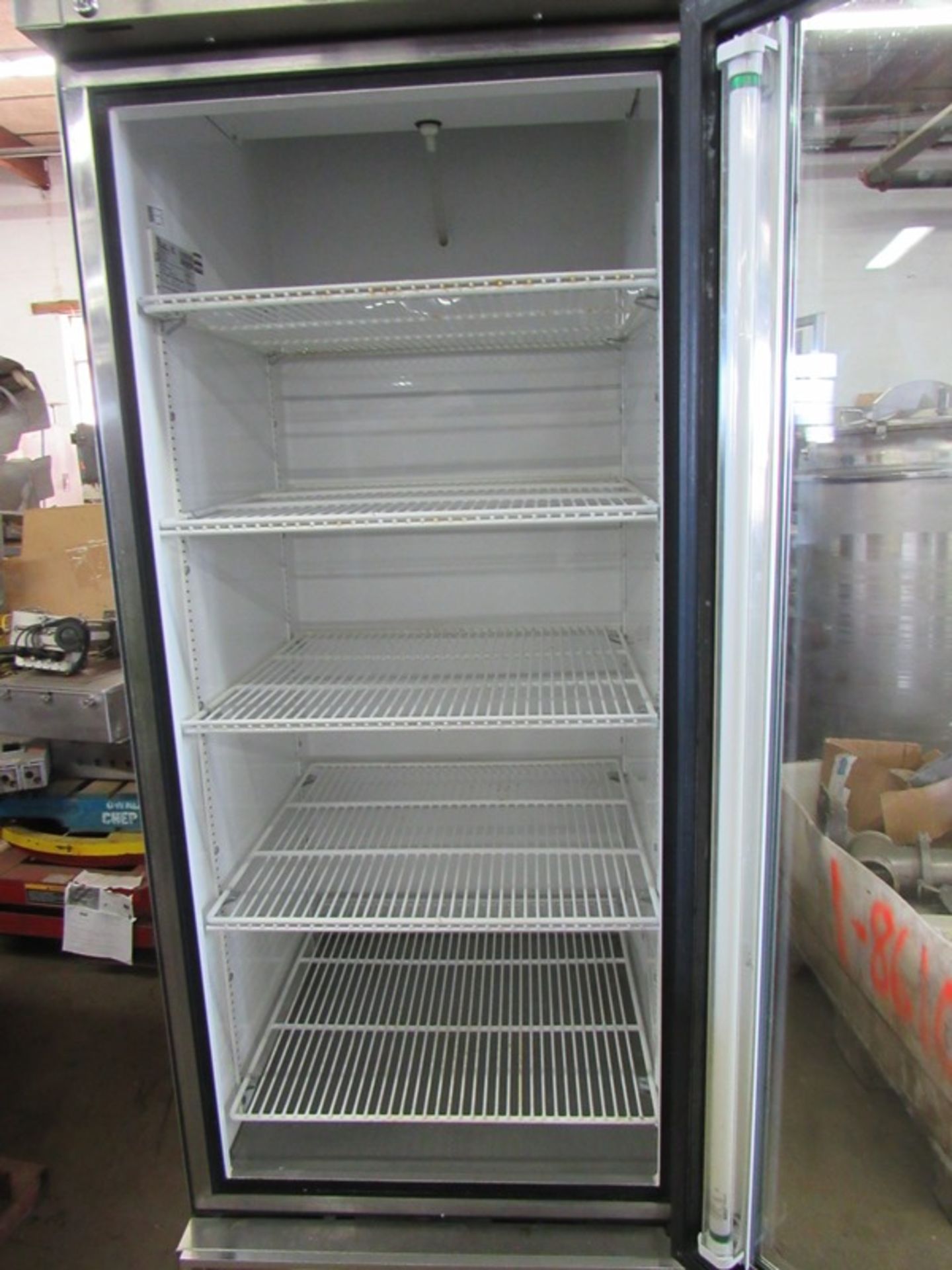 True Mdl T-23G Refrigerator, one section reach-in, glass door, (5) shelves, 23, cu. ft., 120 volts - Image 3 of 5