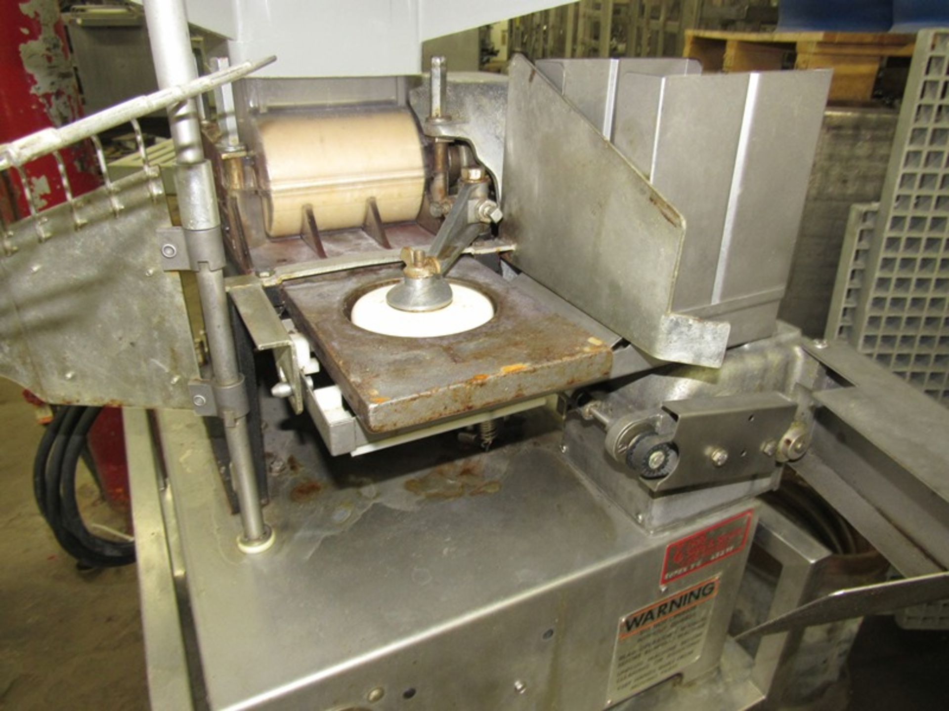 Hollymatic Mdl. Super 54 Patty Maker, w/paperfeed, foot pedal activation, plastic pan, mold plate, - Image 4 of 6