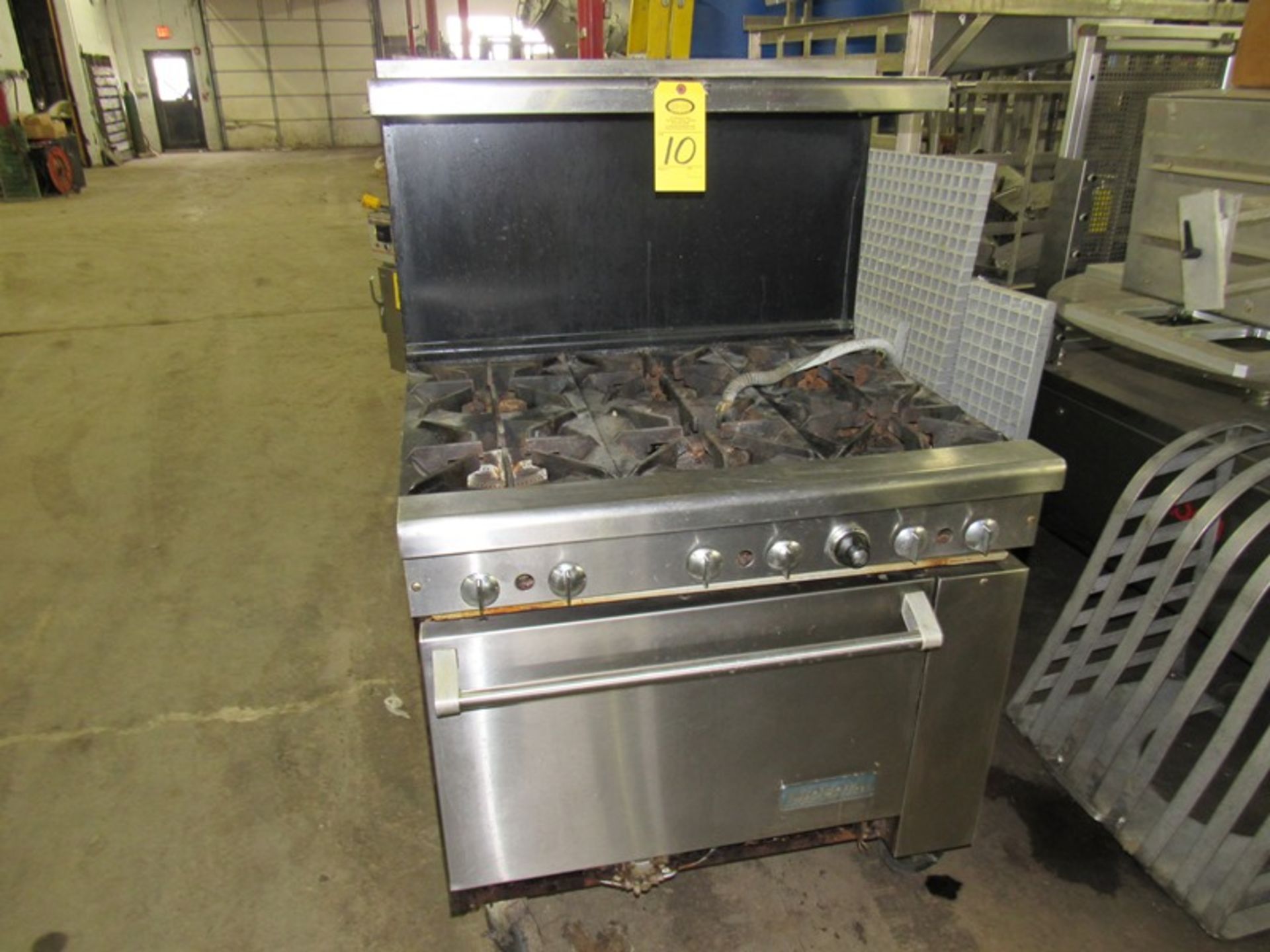 Imperial Stove, 6 burners with oven, 3' W X 30" D X 57" T