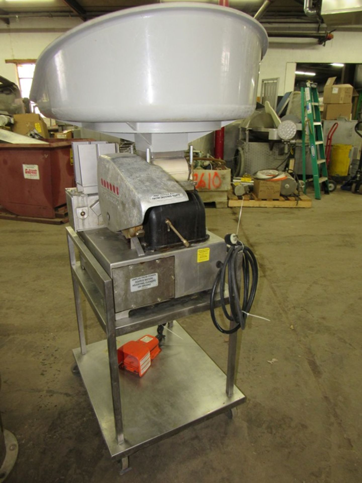 Hollymatic Mdl. Super 54 Patty Maker, w/paperfeed, foot pedal activation, plastic pan, mold plate, - Image 2 of 6