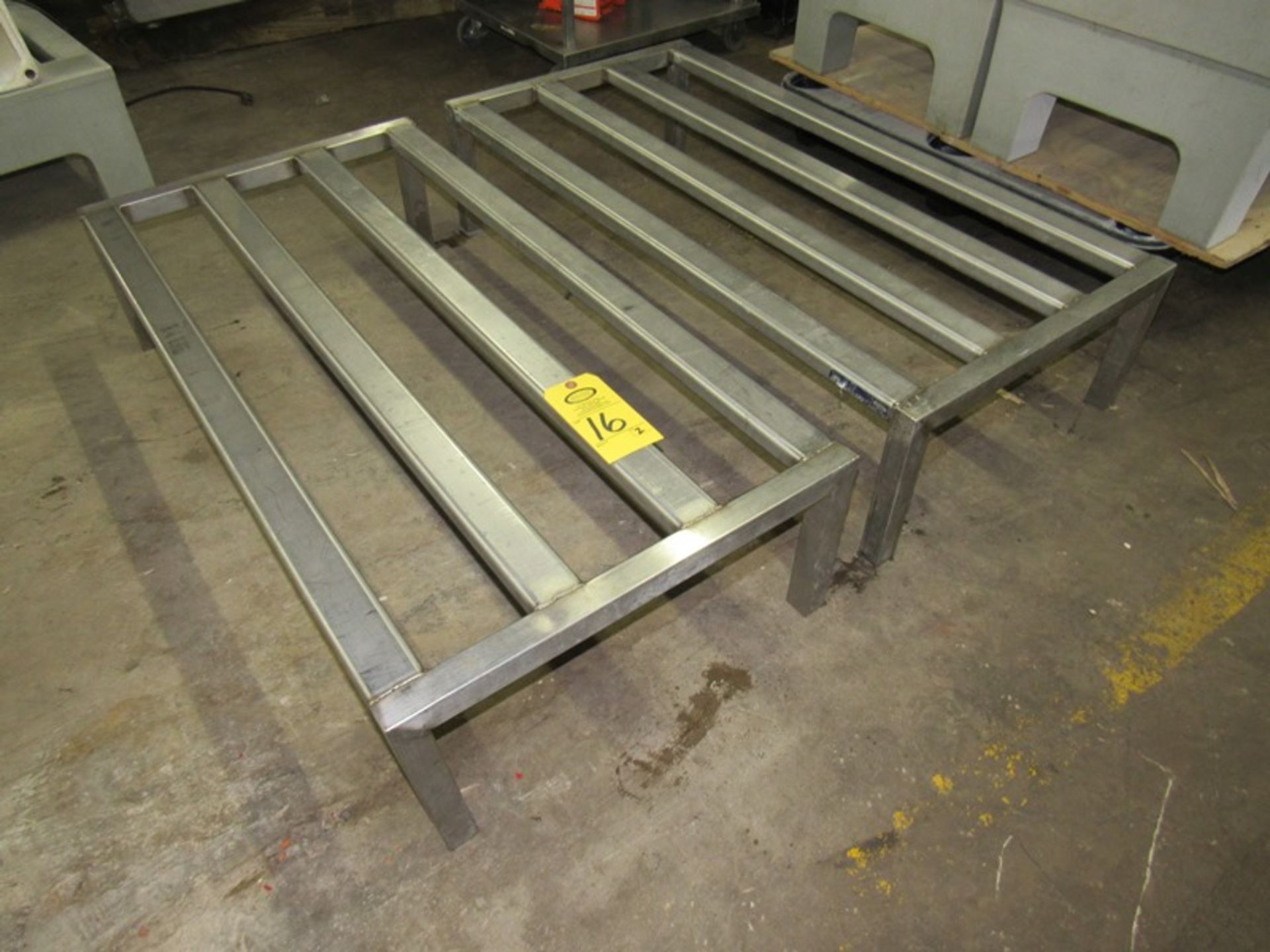 Stainless Steel Dunnage Racks, 24" W X 4' L X 11" H