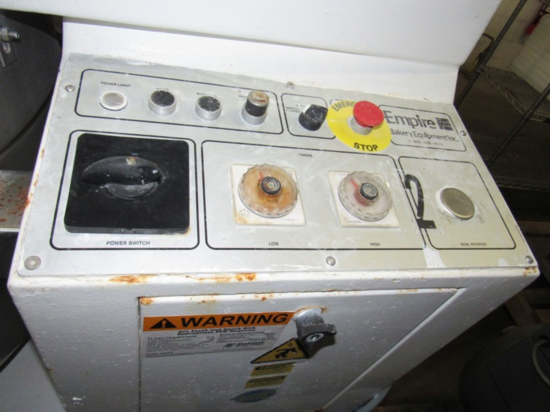 Empire Mdl. 200A Dough Spiral Mixer, Ser. #9605256, 312 Lbs. dough capacity, 208 volts, 3 phase - Image 6 of 7