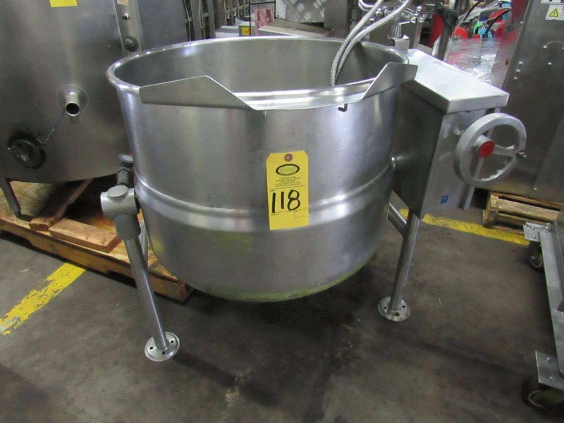 Vulcan Mdl. VDLT40 Jacketed Tiltout Kettle, 35 PSI @ 281 F, Ser. AP-1032798-6W-3861