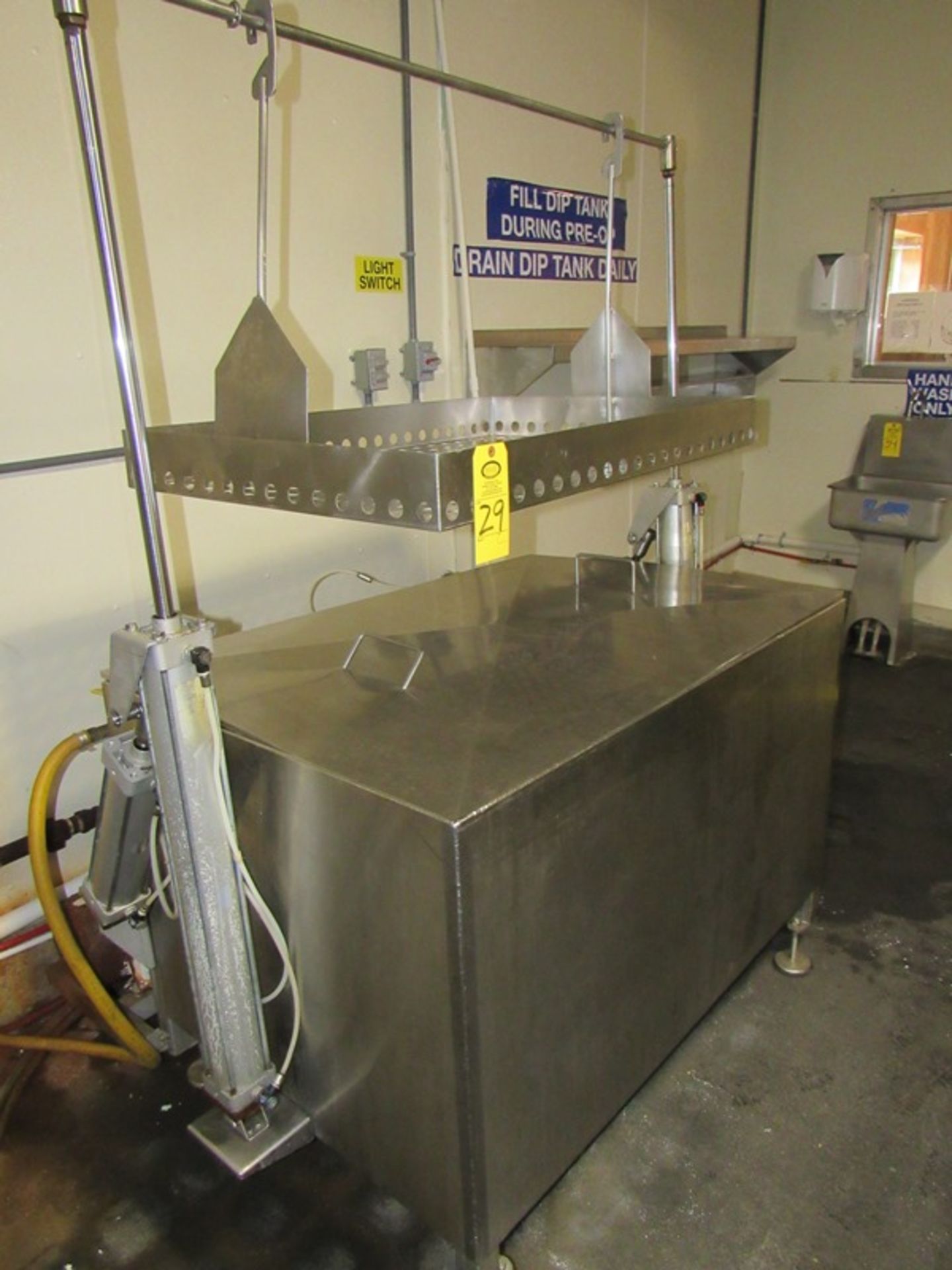 Unitherm Stainless Steel Dip Tank, with basket and exhaust hood, 36" W X 48" L X 24" D tank with - Image 3 of 9