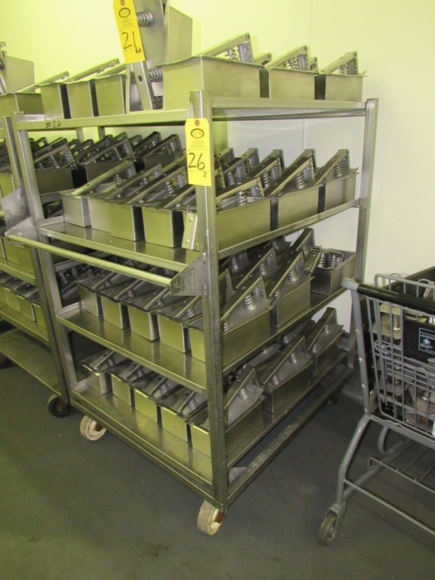 Stainless Steel Carts, 39" W X 48" L X 5' T, 4-shelves, spaced 14" apart (All Funds Must Be Received - Image 3 of 3