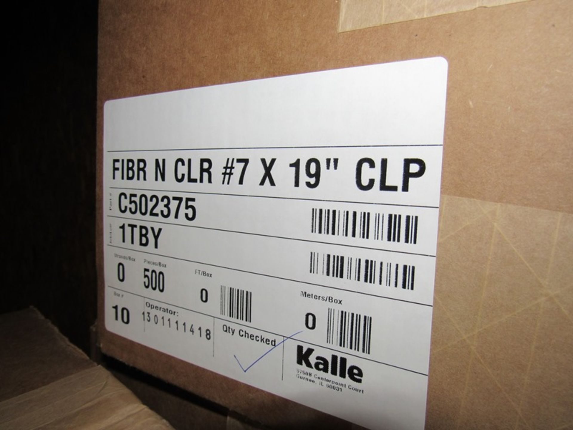 Lot (8) Cartons of Kalle Casings #C50237 Fiber NC/R #7X19CLP, (1) Carton ZipNet #22-EP368/CC18, (All - Image 5 of 9