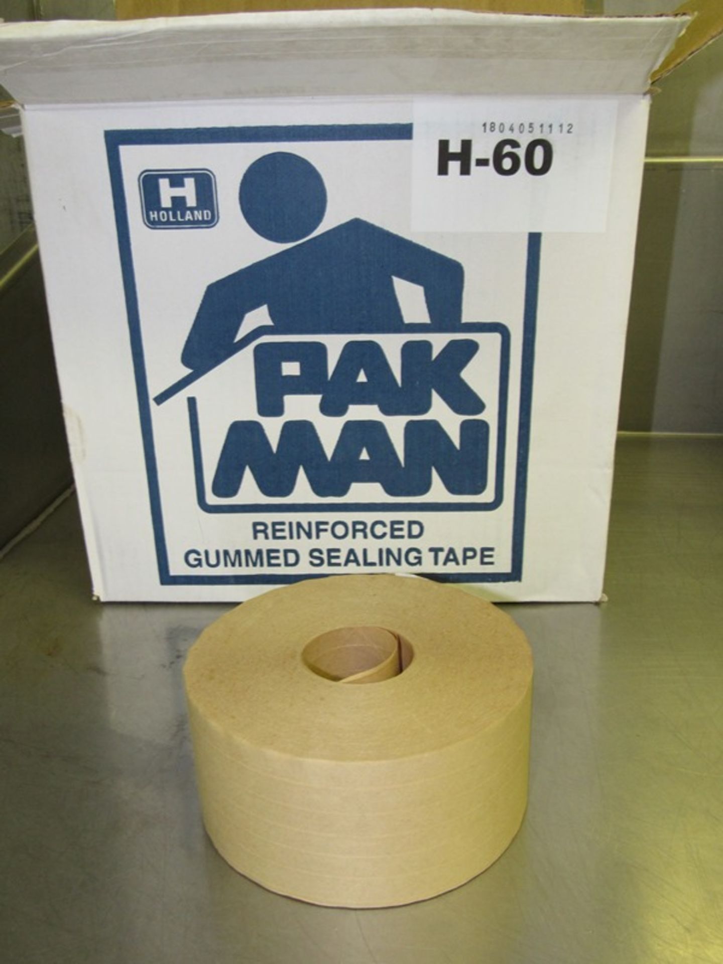 Lot of Pak Man (7) Cases Reinforced Sealing Tape, 8 rolls/case, 3" W X 375' L rolls (All Funds Must