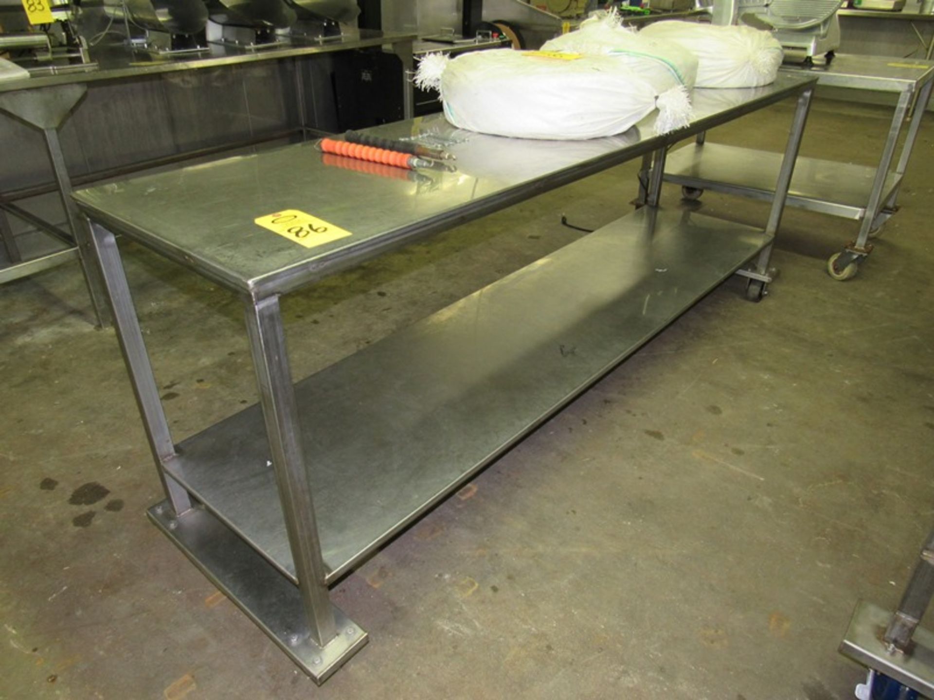 Stainless Steel Portable Table, 23" W X 8' L X 36" T (All Funds Must Be Received by Friday, August 9