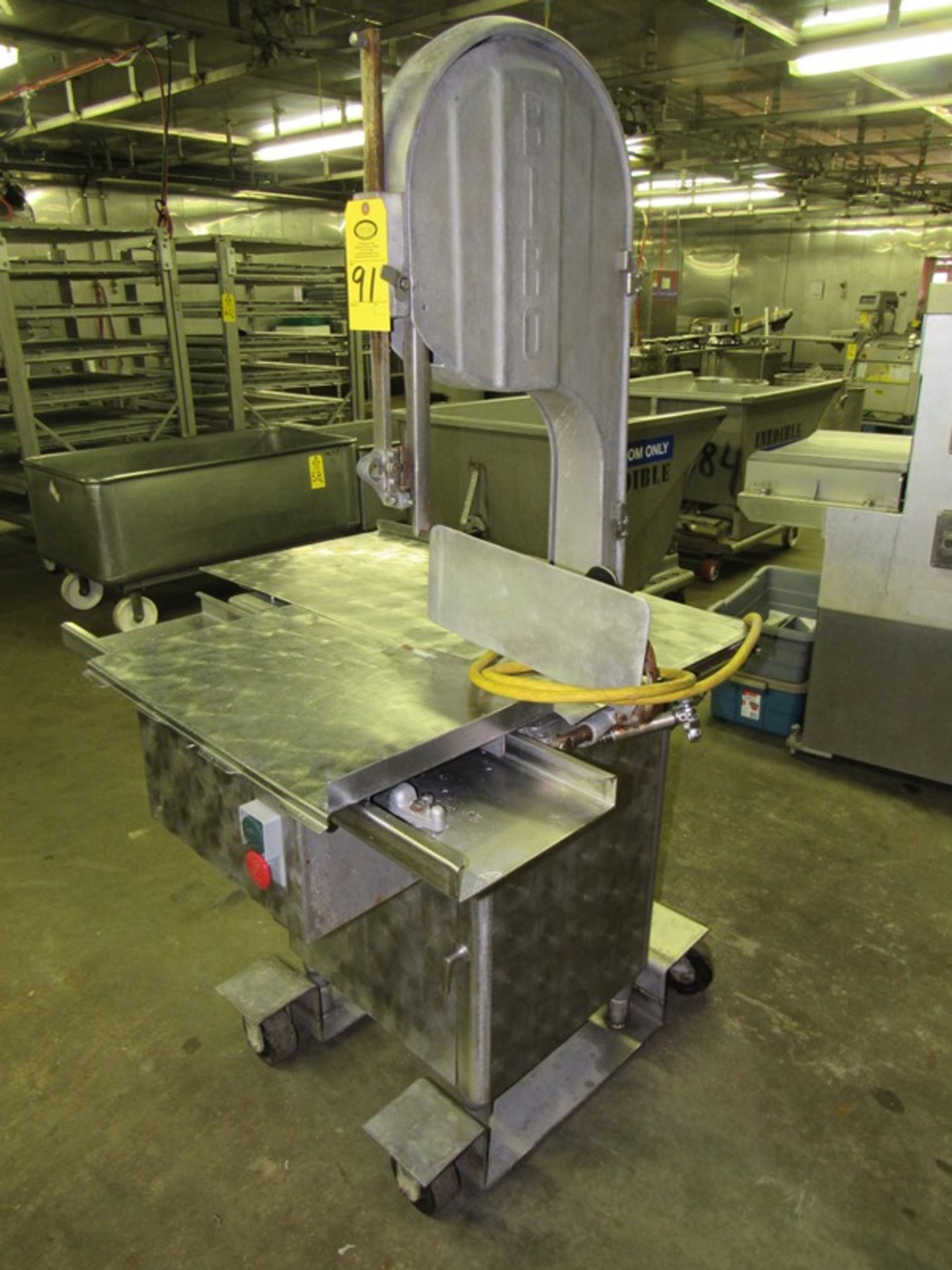 Biro Mdl. 3334 Stainless Steel Band Saw, Ser. #10940, on wheels, with aluminum head (All Funds Must - Image 2 of 6