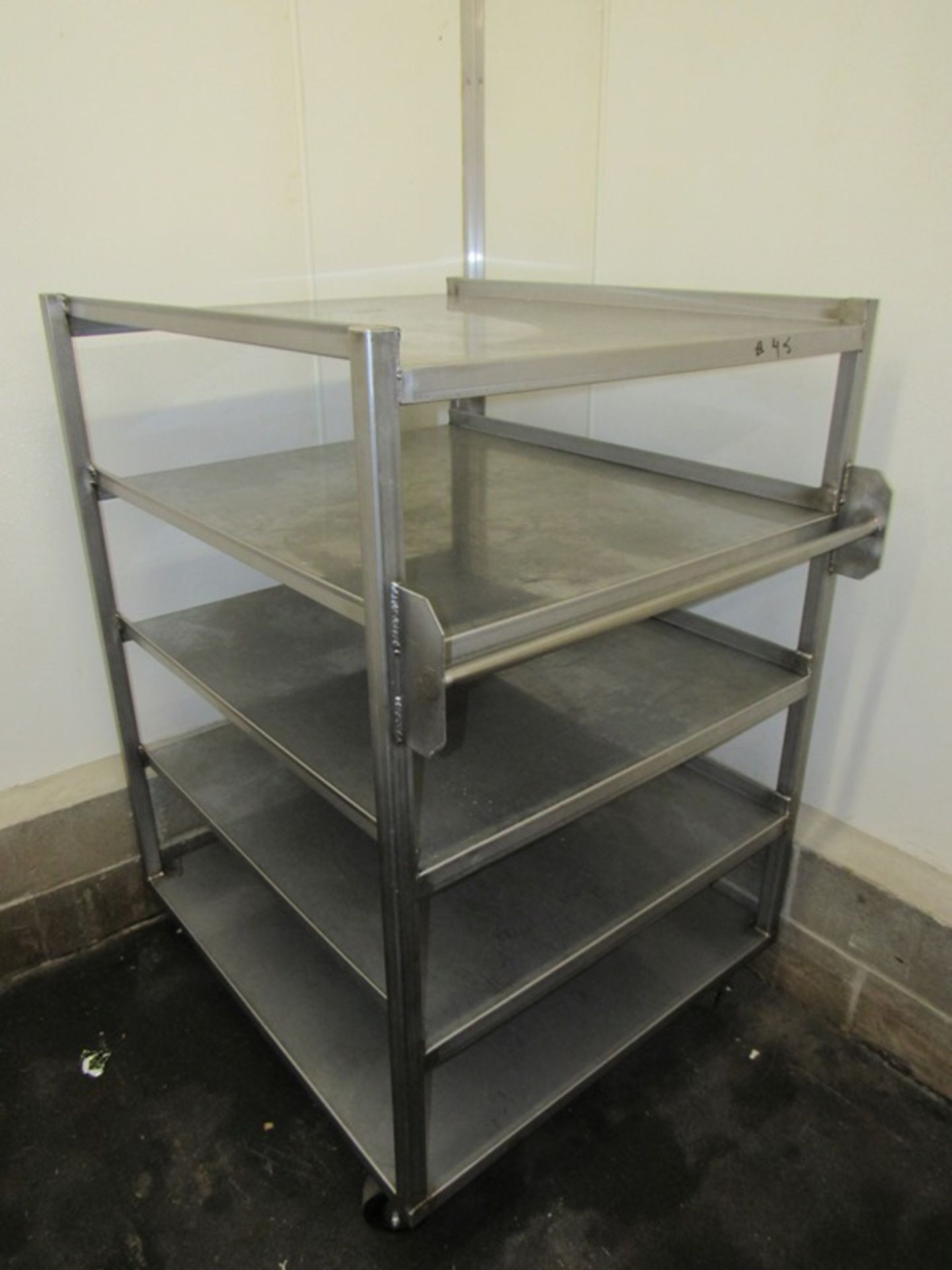 Stainless Steel Carts, 37" W X 48" L X 5' T, 5 shelves spaced 11" apart (All Funds Must Be Received - Image 2 of 2