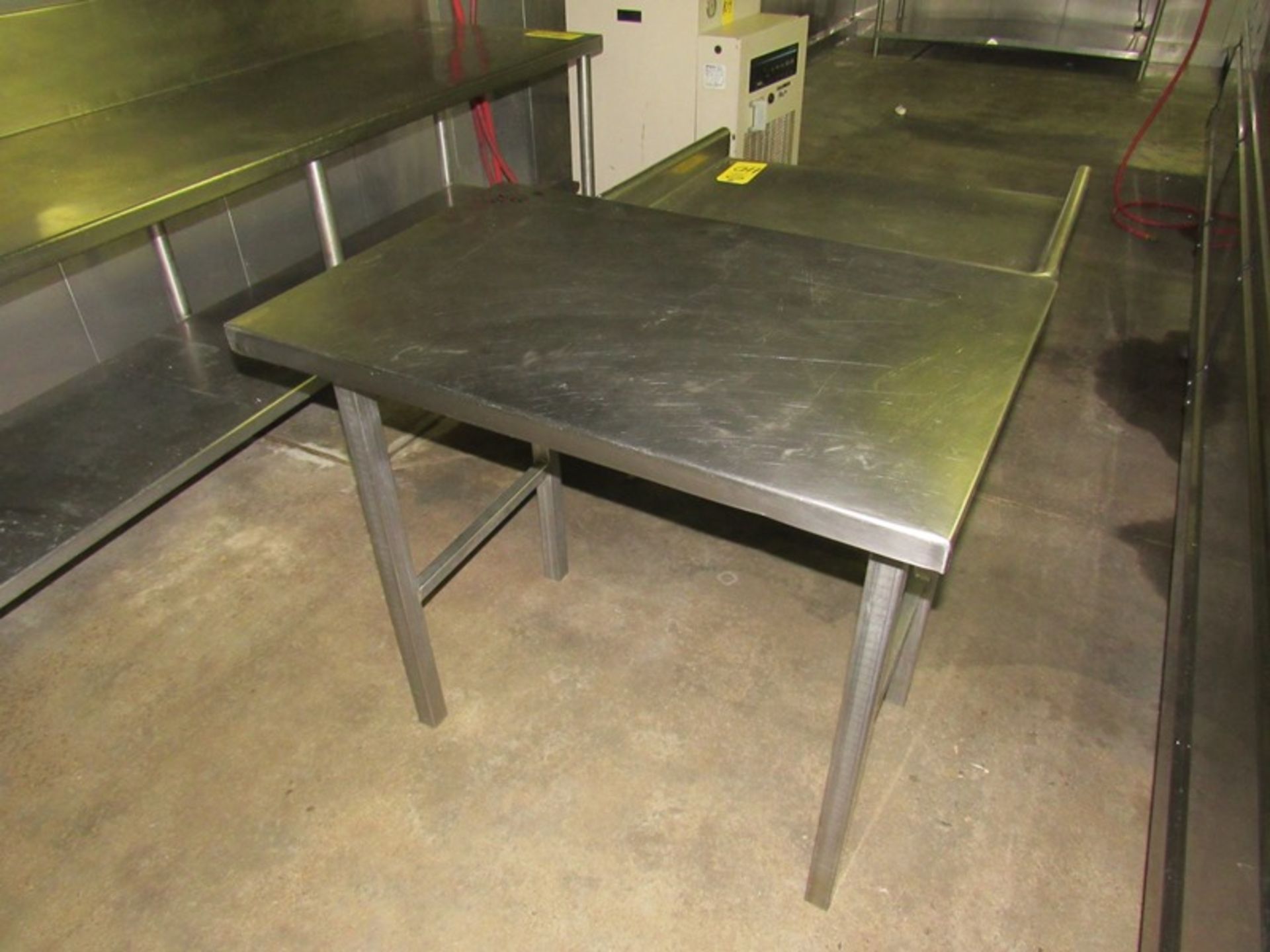 Lot of Stainless Steel Tables, (1) 2' W X 3' L X 32" T & (1) 34" W X 28" L X 28" T (All Funds Must B - Image 2 of 2