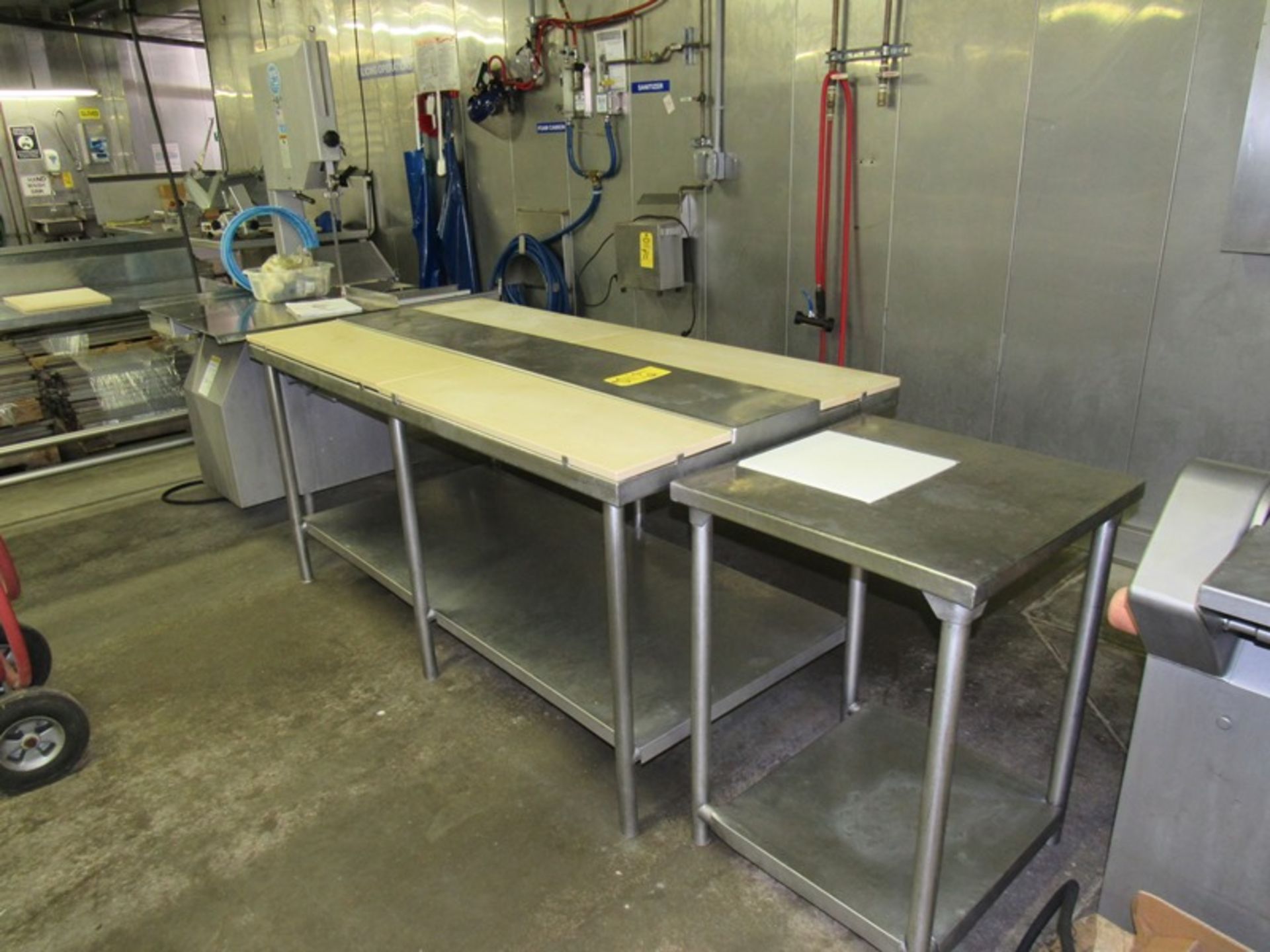 Stainless Steel Table, 3' W X 6' L, poly tops (All Funds Must Be Received by Friday, August 9th. Ev - Image 2 of 2