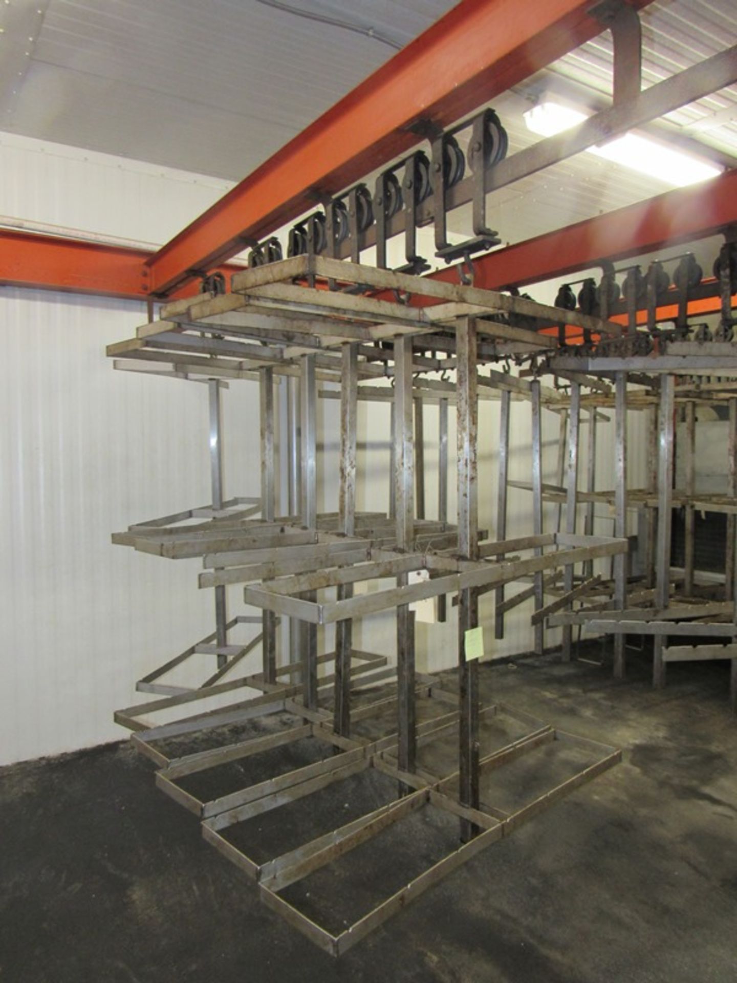 Lot of (17) Stainless Steel Smoke Trees on double trollies, 10" W X 48" L X 6' T, (14) Single (All - Image 2 of 4