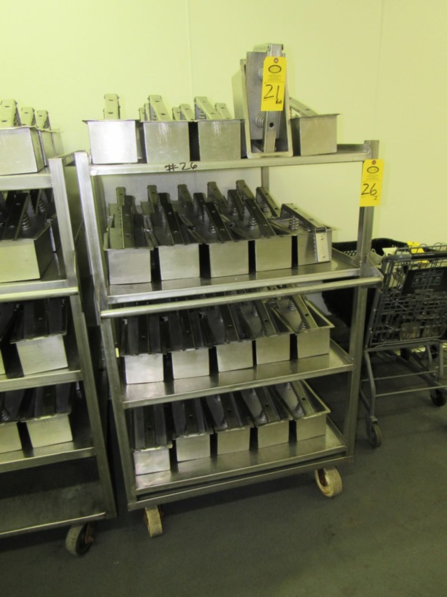 Stainless Steel Carts, 39" W X 48" L X 5' T, 4-shelves, spaced 14" apart (All Funds Must Be Received - Image 2 of 3