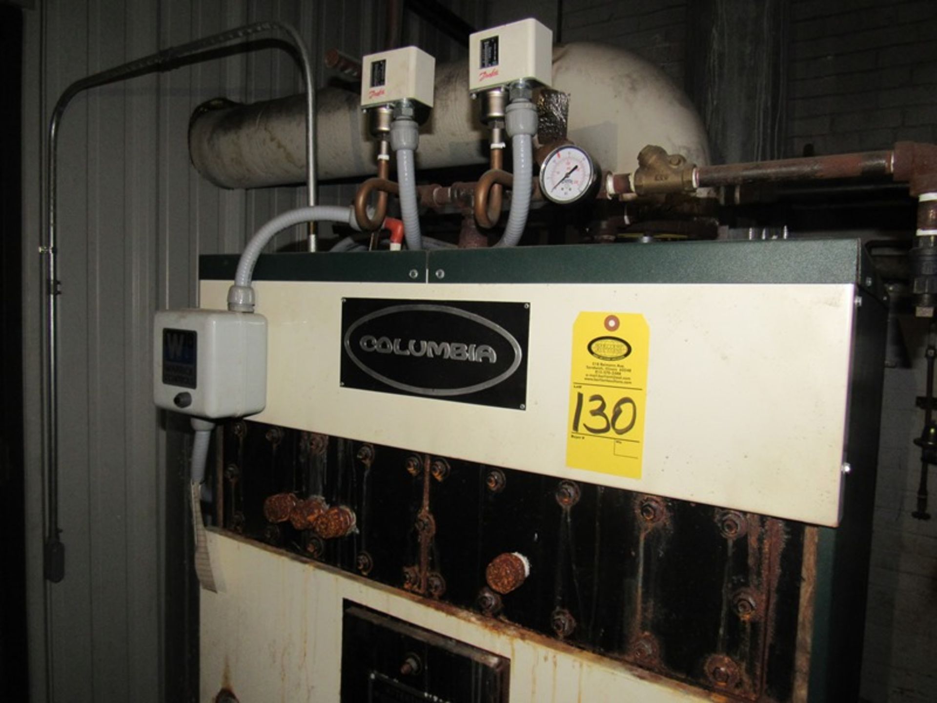 Columbia Mdl. WL-120 Natual Gas Fired Steam Boiler, 168,000BTU/hr. net steam rating 102000/hr., - Image 3 of 7