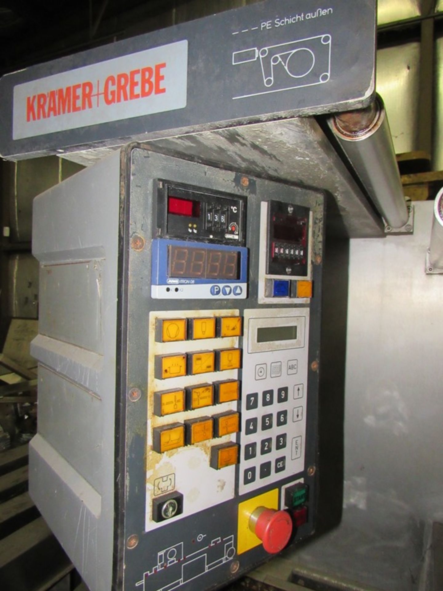 Kramer Grebe Rollstock Packager, 560 mm between chains, 16 up die, approx.: 120 mm wide X 150 mm - Image 9 of 19