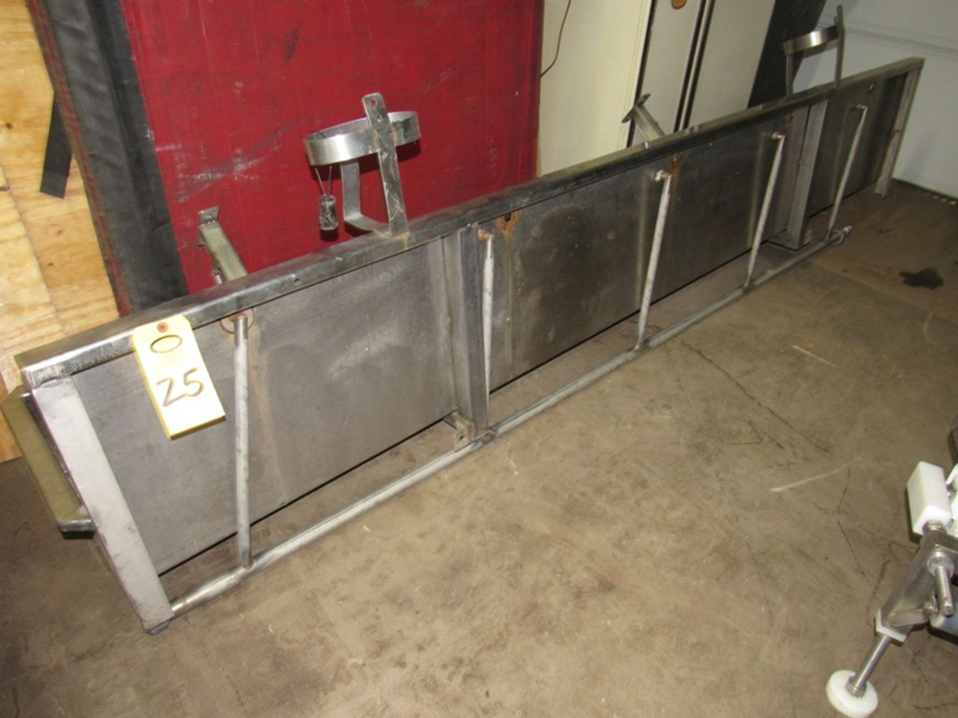 Stainless Steel Sink, 16" wide X 10' long space for (5) faucets - Image 3 of 3