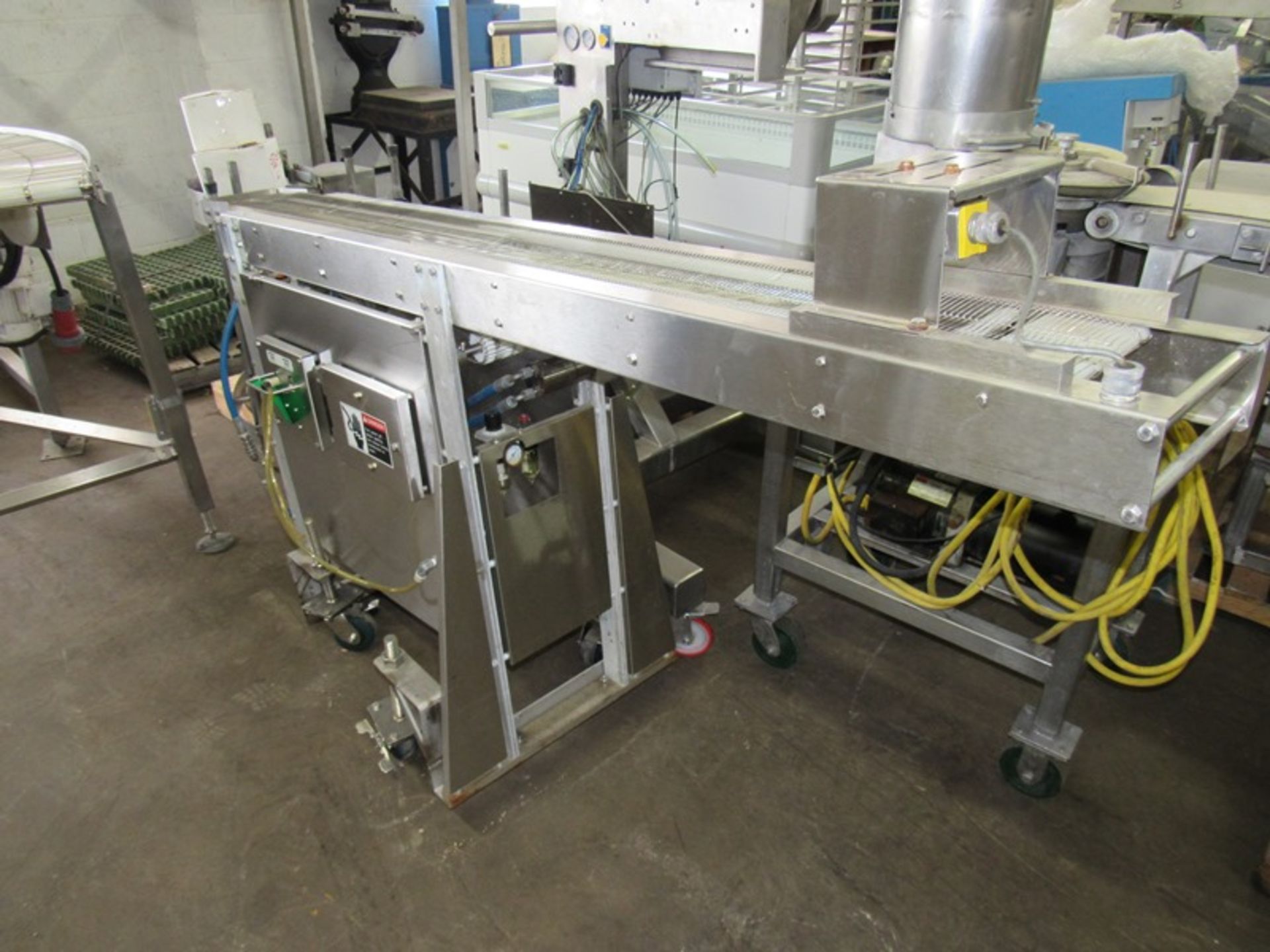 Formax Mdl. SC-6 S.S. Shuttle Conveyor, stainless steel, 7" W X 80" L s.s. belt, on wheels ***All Mo - Image 3 of 6