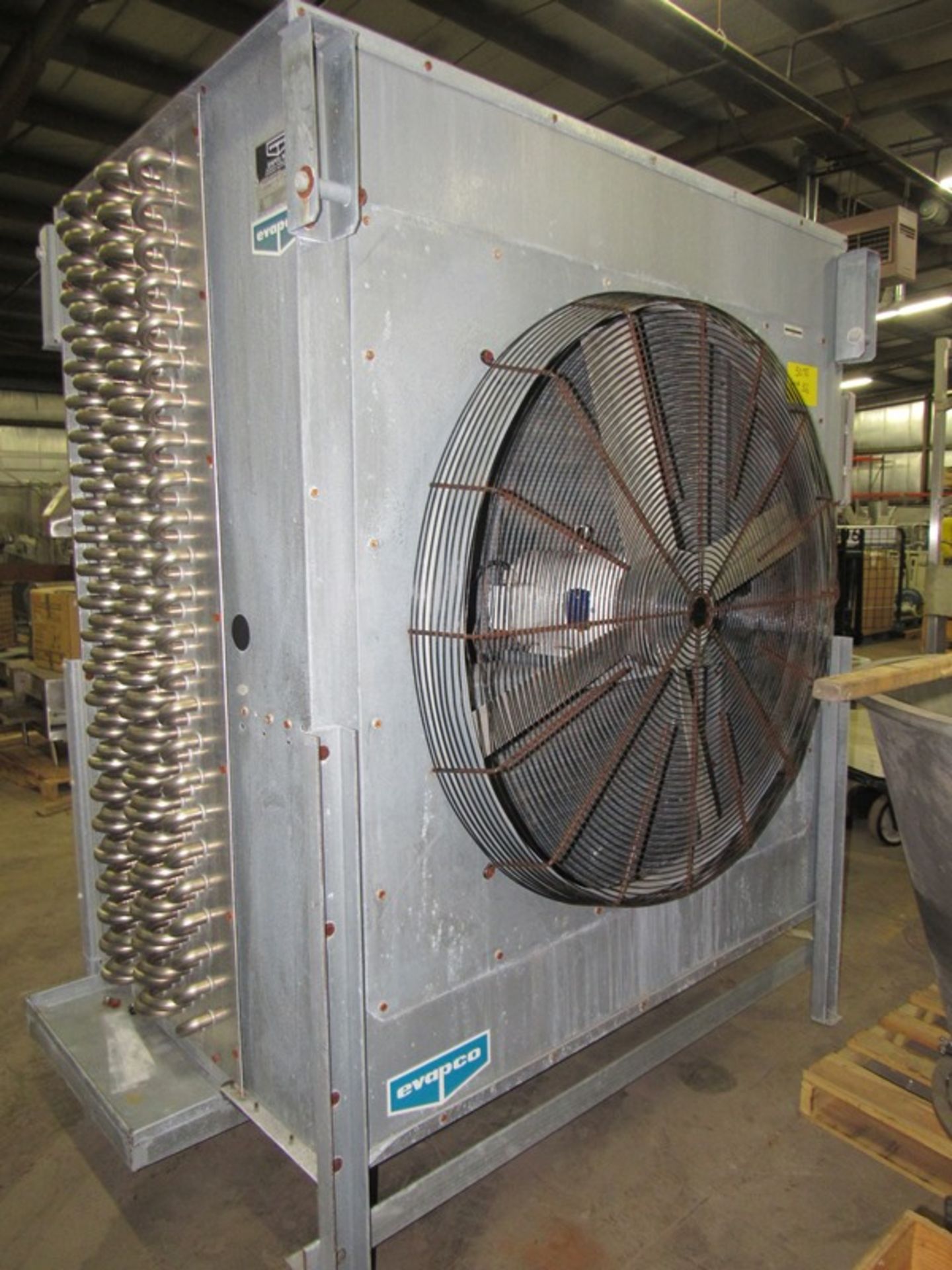 Evapco Mdl. SSTL1-02150-4 Evaporator, stainless steel single fan, ammonia coil, 48" dia. fan, 3 h.p