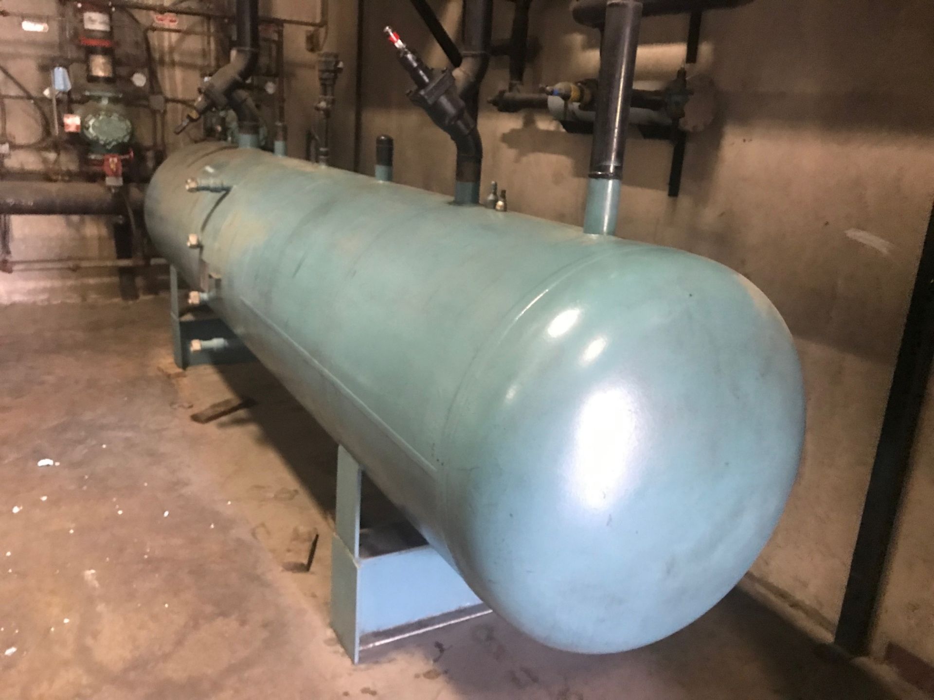 Located in Dallas, Texas- Frick High Pressure Receiver, ammonia or freon, 36" diameter x 15' long