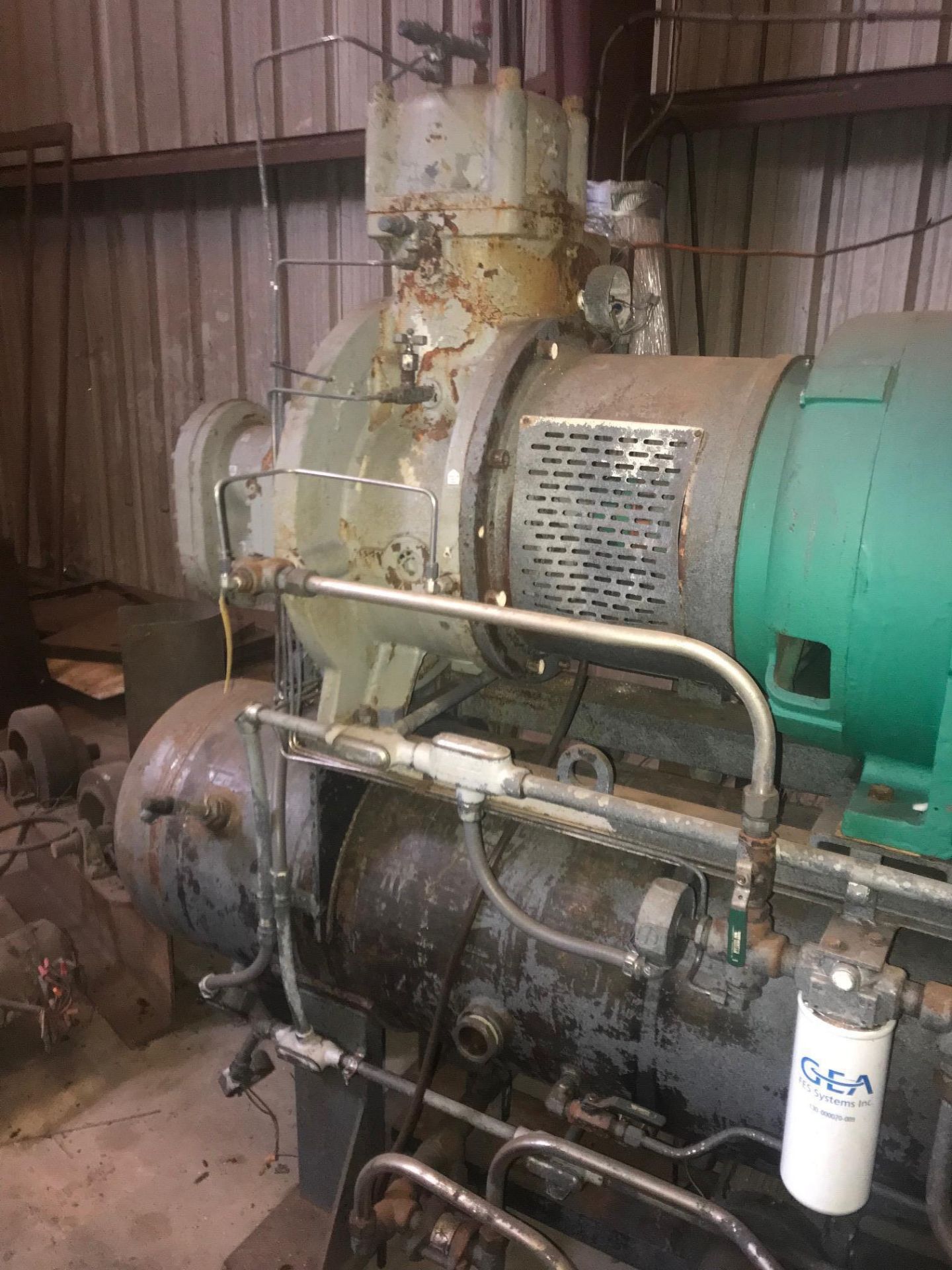 Located in Center, TX - FES Mdl. 16S Ammonia Screw Compressor, 200 h.p., Ser. #94012132, 440 volts, - Image 6 of 6