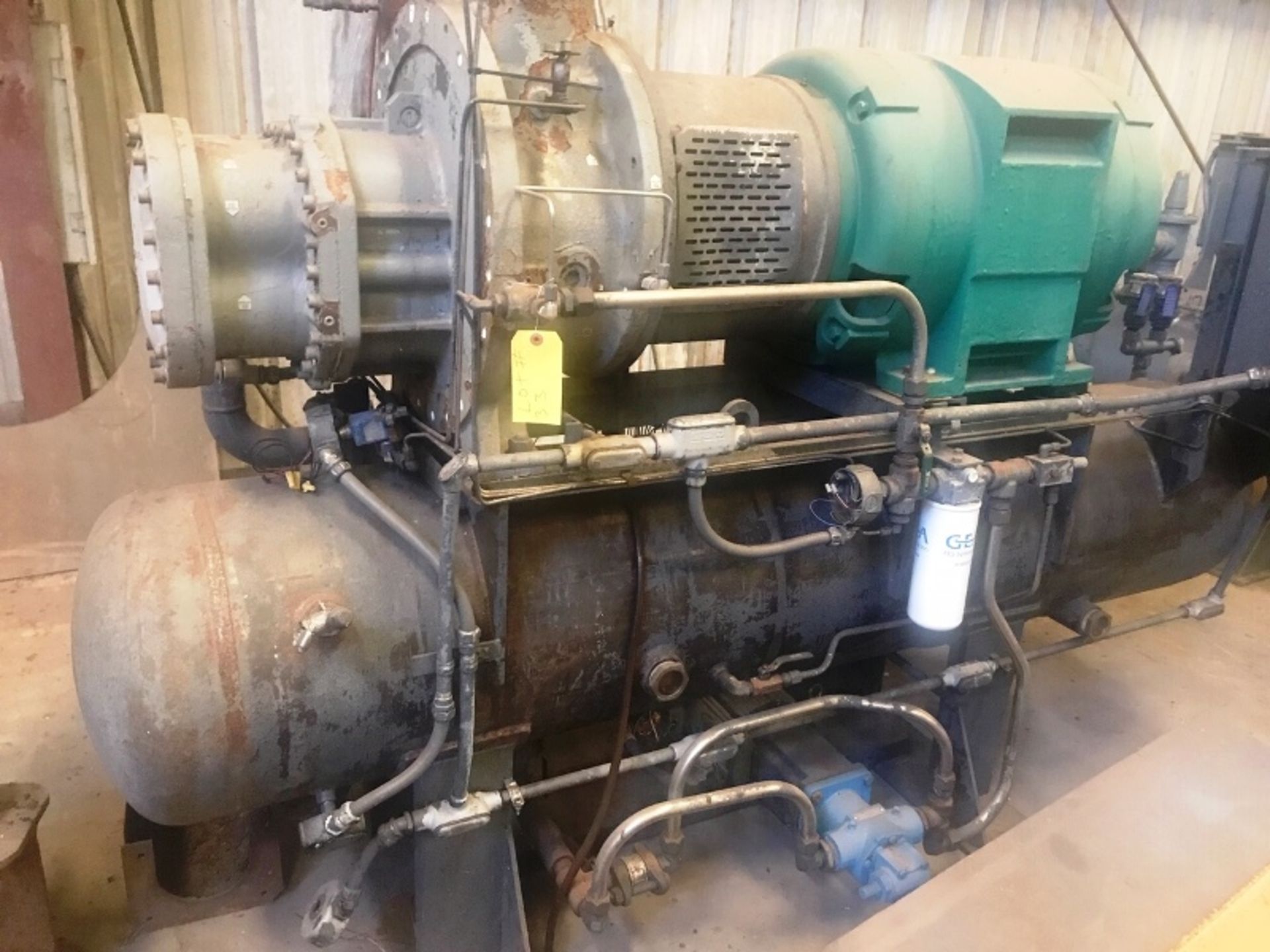 Located in Center, TX - FES Mdl. 16S Ammonia Screw Compressor, 200 h.p., Ser. #94012132, 440 volts,