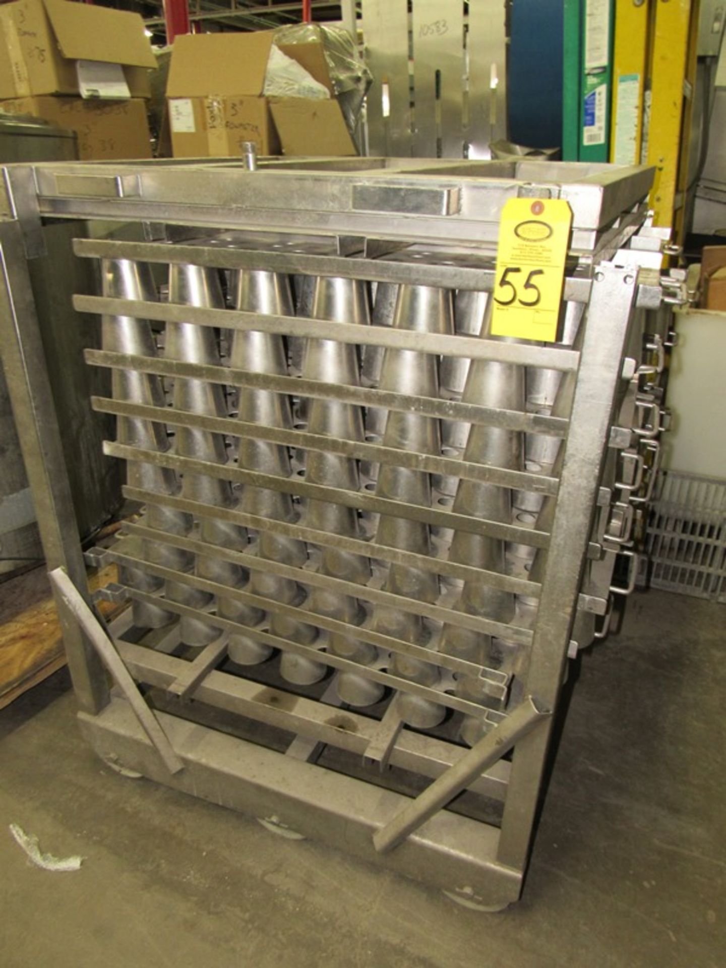 Stainless Steel Mold Tower, (24) plates of 21 up 4" Dia. X 3" D cups - - ***All Monies must be