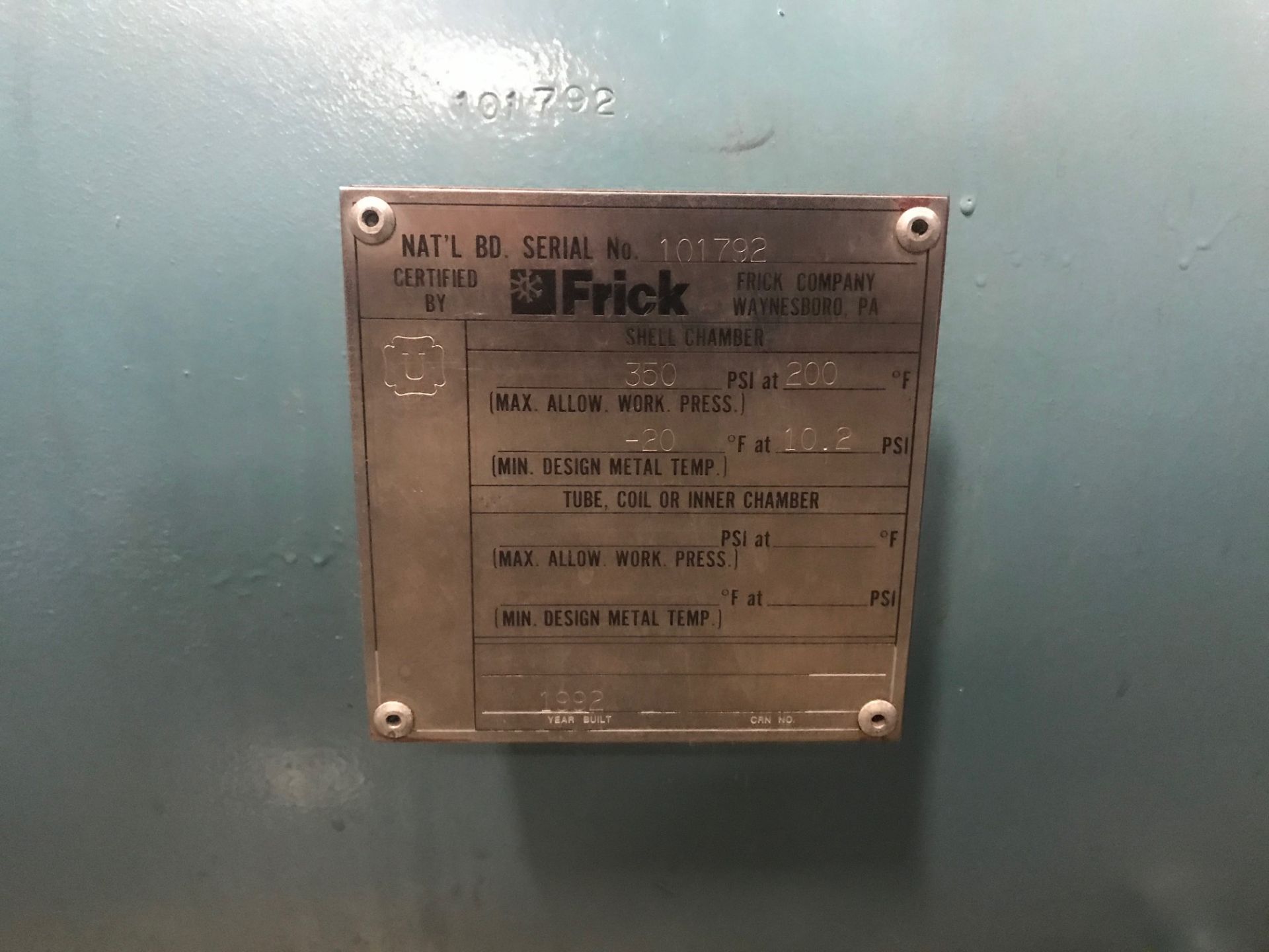 Located in Dallas, Texas- Frick High Pressure Receiver, ammonia or freon, 36" diameter x 15' long - Image 2 of 2