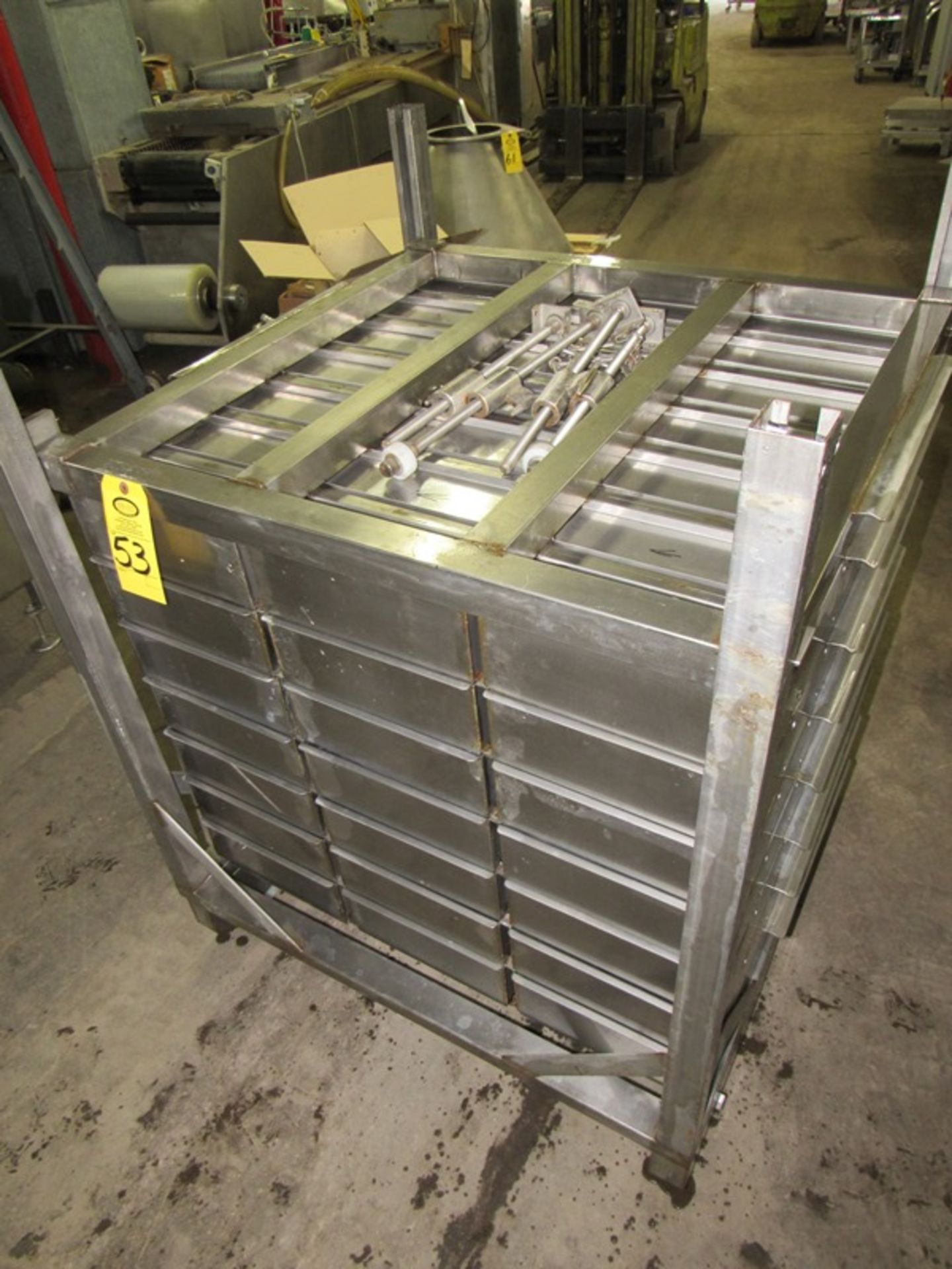 Stainless Steel Mold Tower, 21 rectangle molds, 12" W X 34" L X 4" D - ***All Monies must be