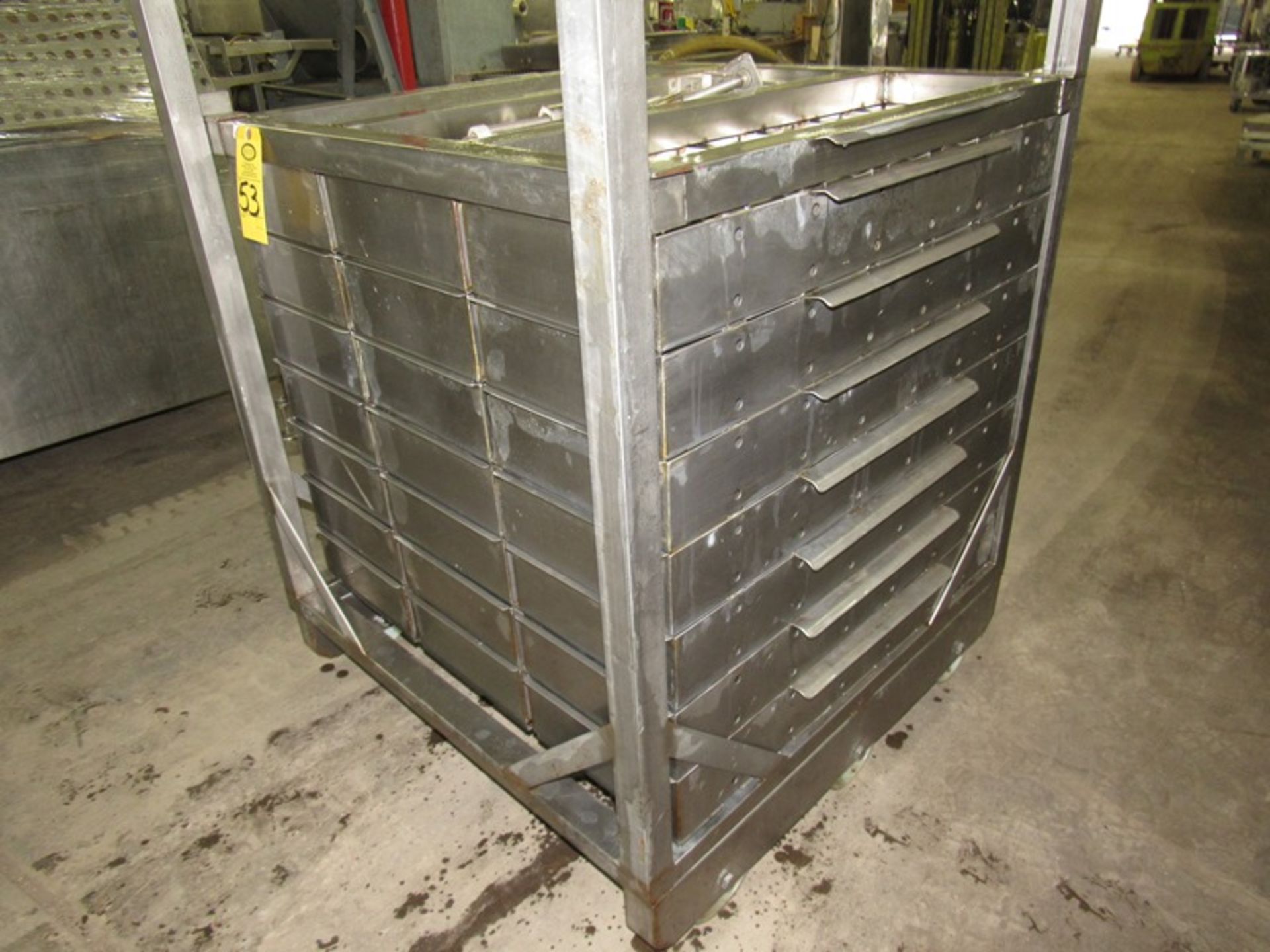 Stainless Steel Mold Tower, 21 rectangle molds, 12" W X 34" L X 4" D - ***All Monies must be - Image 2 of 2