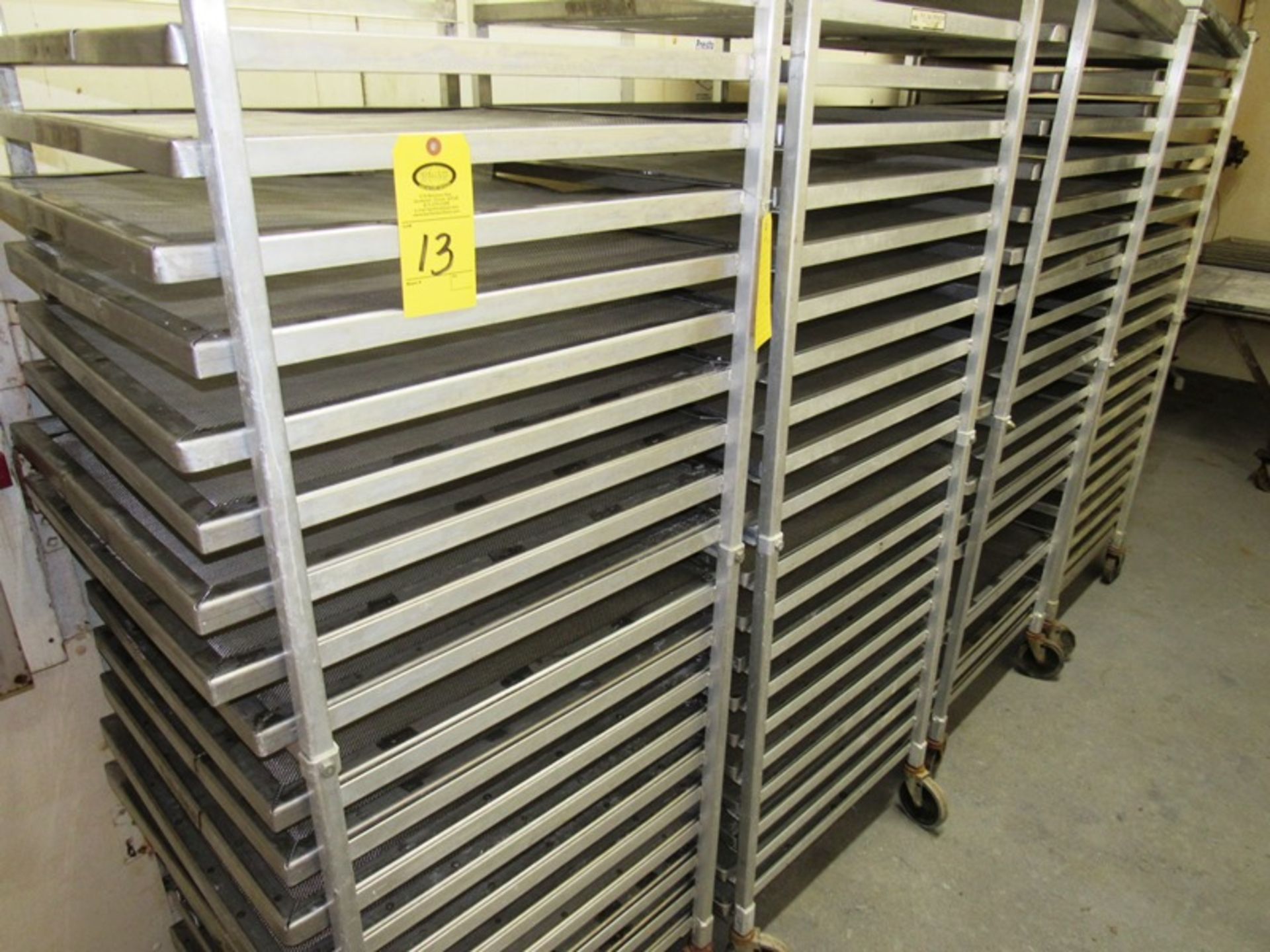 Aluminum Freezer Carts, 27"x 27" x 69" w/24.5" X 29" stainless steel mesh screens(All Funds Must - Image 2 of 6