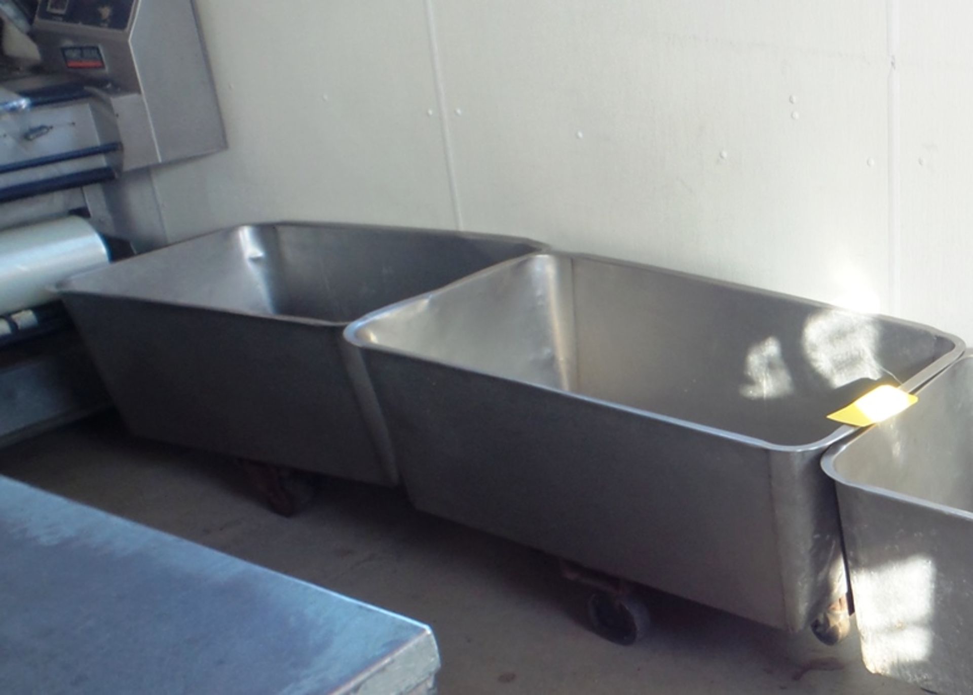 Meat Tubs, stainless steel, 43" x 24" x 24(All Funds Must Be Received by Friday, December 6th,