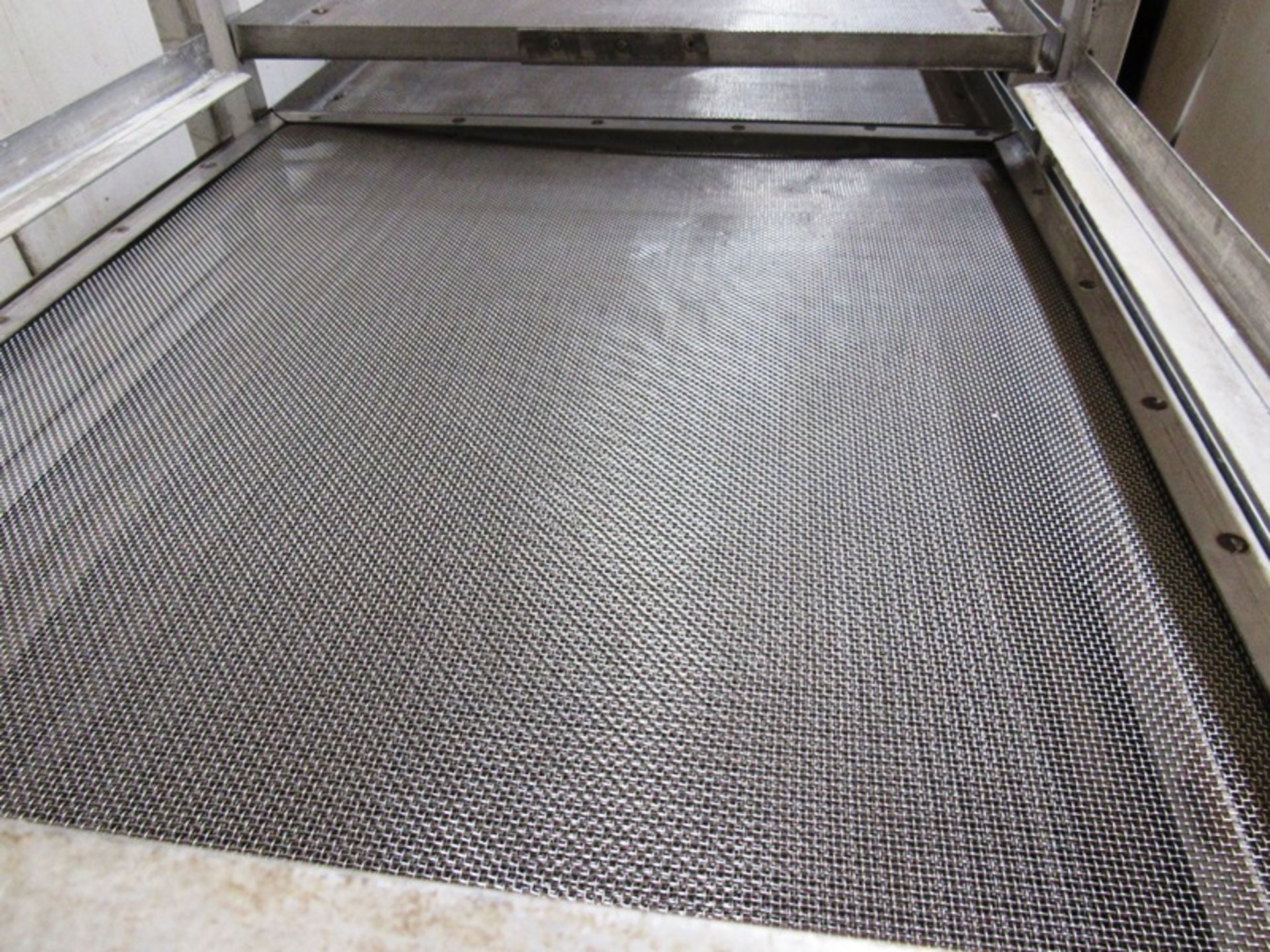 Aluminum Freezer Carts, 27"x 27" x 69" w/24.5" X 29" stainless steel mesh screens(All Funds Must - Image 4 of 6
