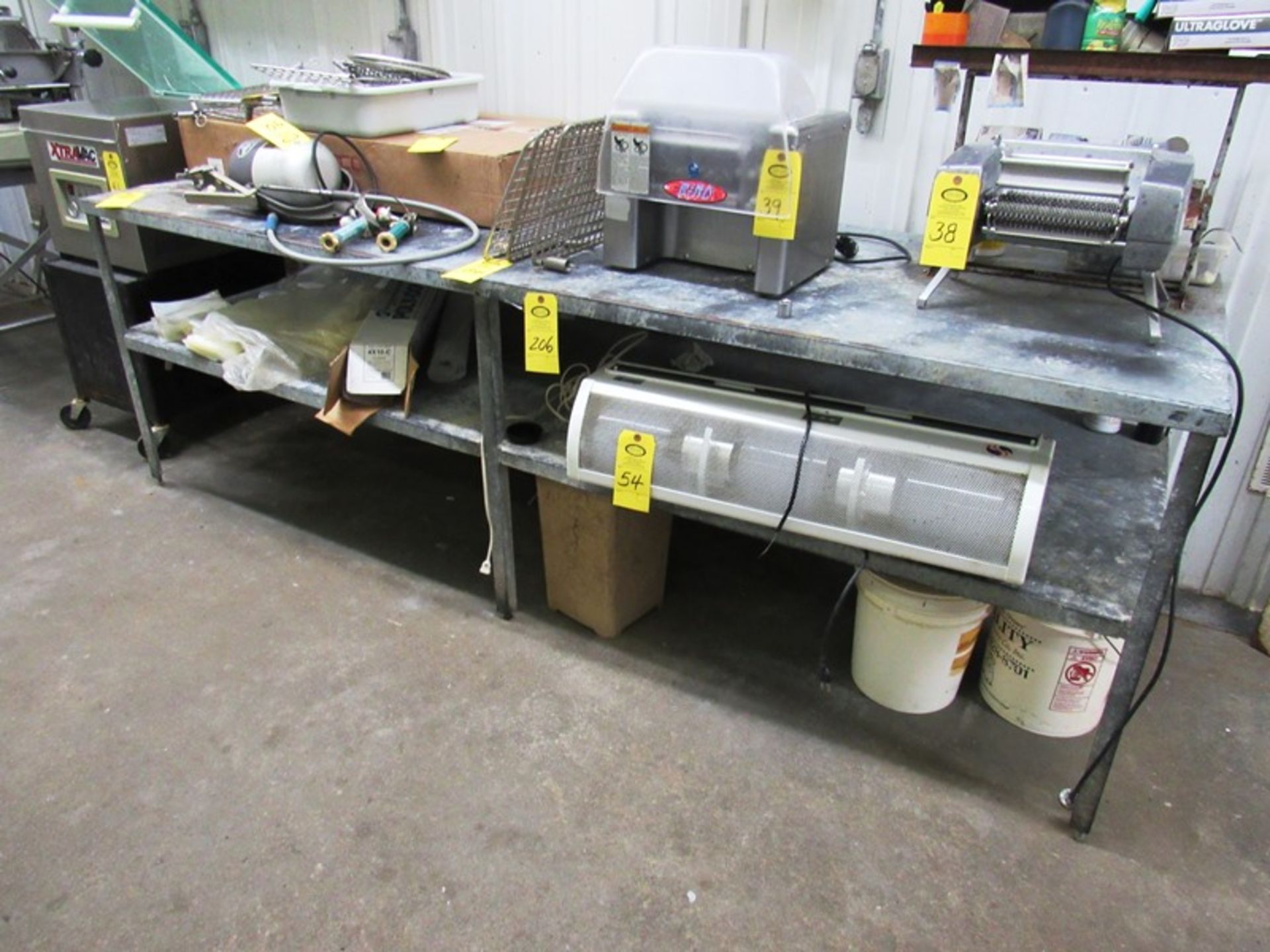 9' X 3' X 35" T Galvanized Table W/Under Shelf(All Funds Must Be Received by Friday, December 6th,