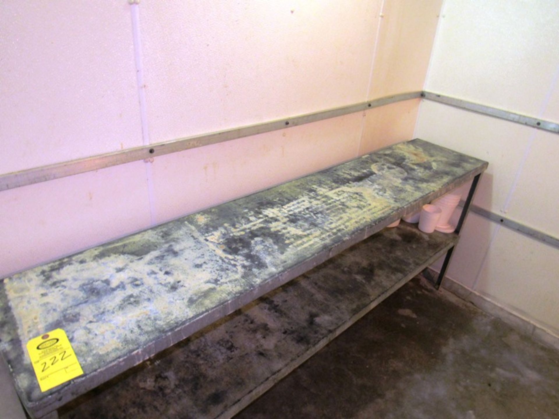 90" X 18" Galvanized Table W/Under Shelf(All Funds Must Be Received by Friday, December 6th, 2019.