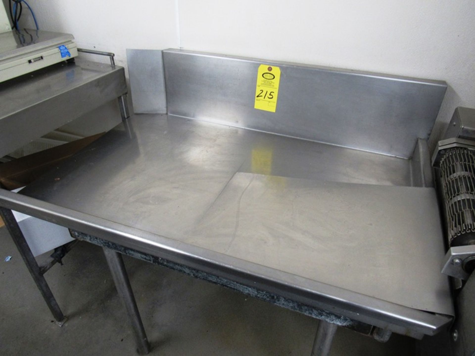 43" x 30" Stainless Steel Top Table W/Backsplash 2 Sides(All Funds Must Be Received by Friday,