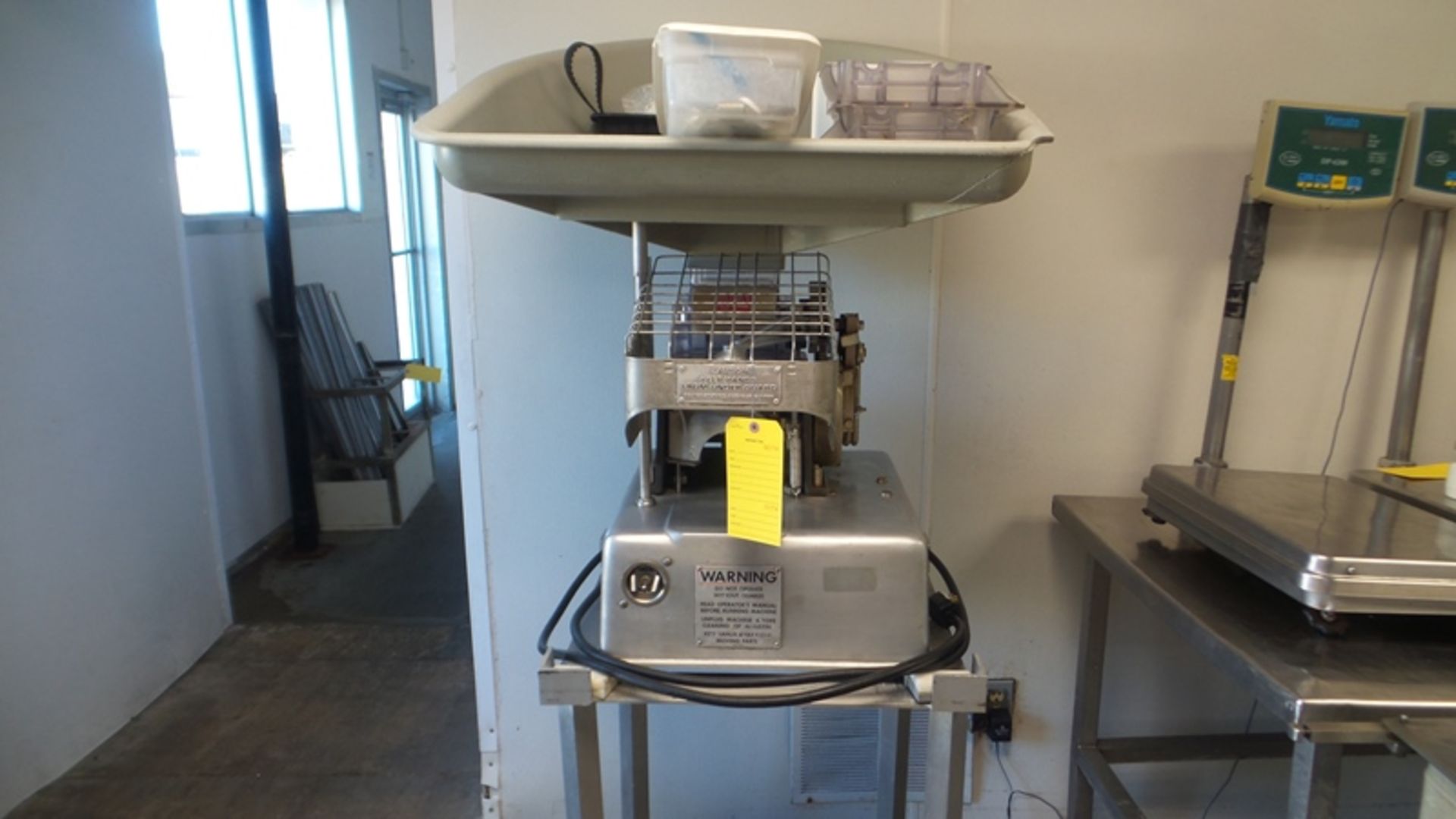 Hollymatic 54 Patty Machine, SN 56062, with paper feed, (5) mold plates #2-1, 3-1, 4-1, 5-1, 6-1