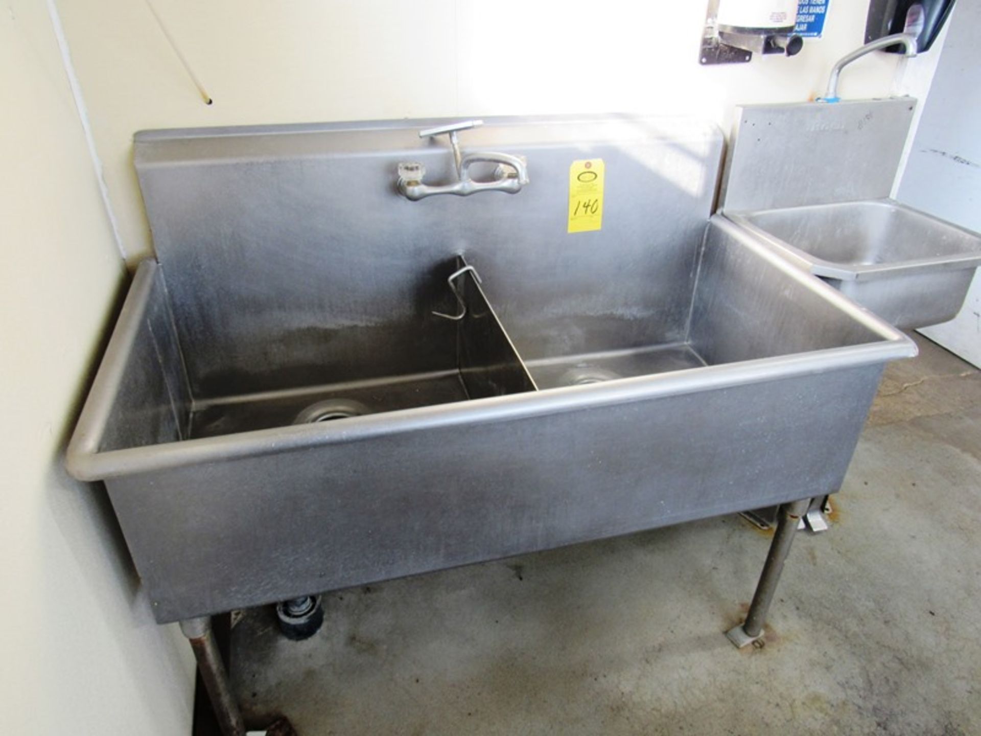 Double CompartmentStainless SteelSink, 24" x 24" bays(All Funds Must Be Received by Friday, December - Image 2 of 2