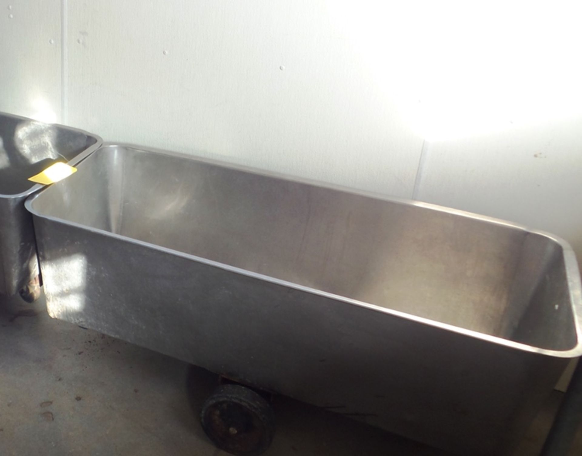 Meat Tubs, stainless steel, 52" x 24" x 24"(All Funds Must Be Received by Friday, December 6th,