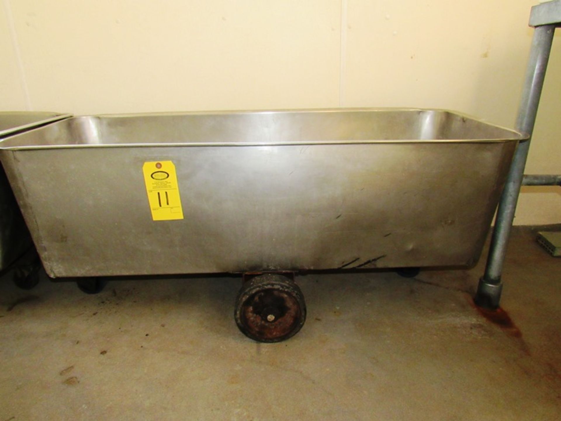 Meat Tubs, stainless steel, 52" x 24" x 24"(All Funds Must Be Received by Friday, December 6th, - Image 2 of 3
