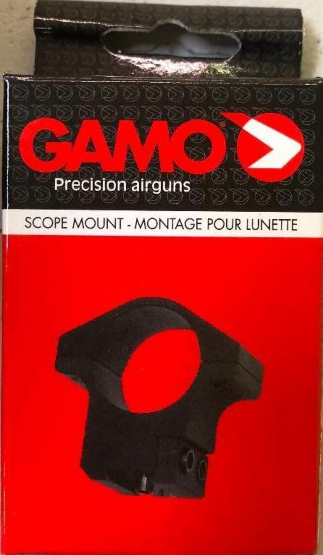 DESCRIPTION: (12) GAMO SCOPE MOUNTS LOCATION: BACK BAY THIS LOT IS: SOLD BY THE PIECE QTY: 12