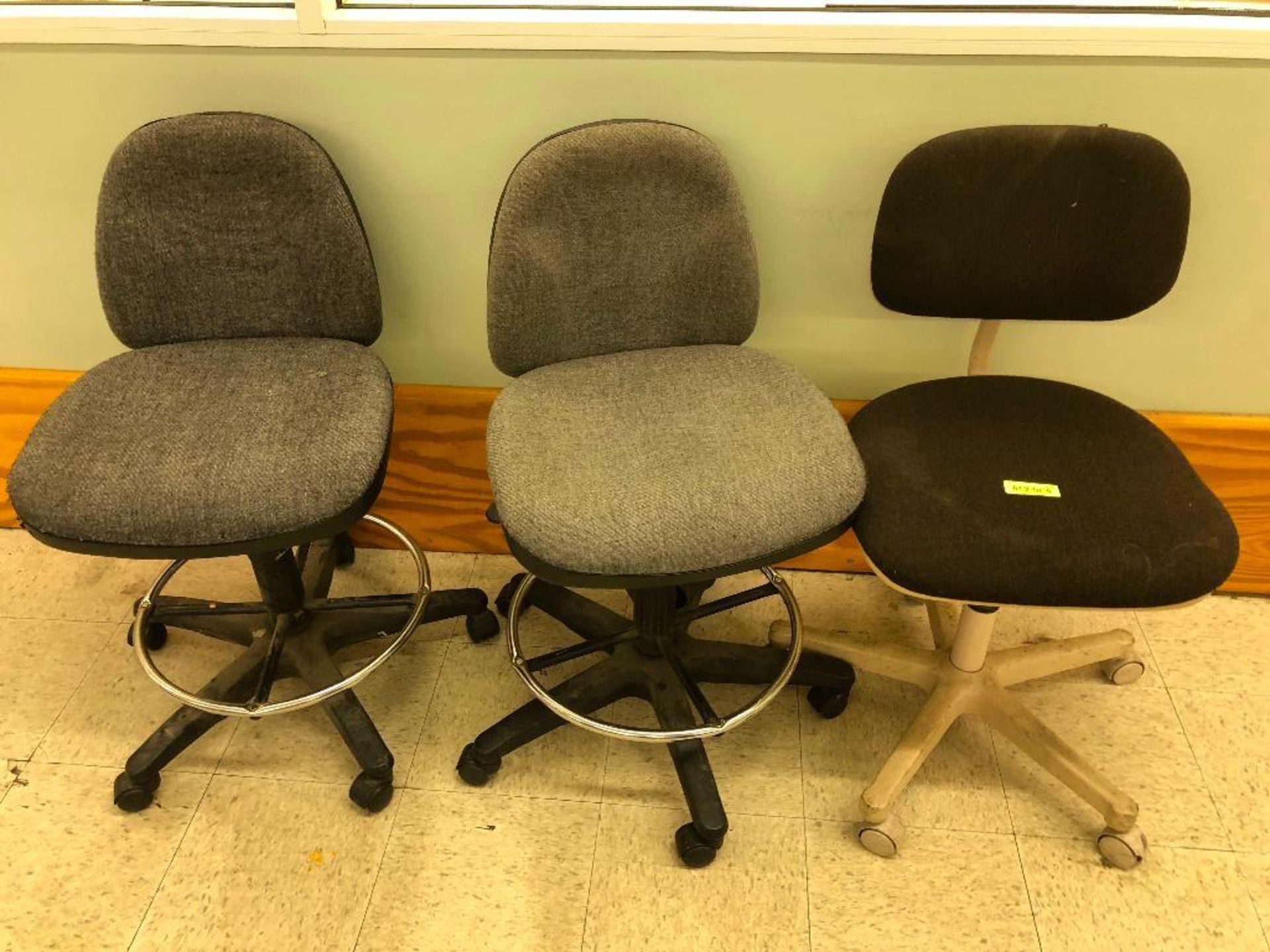 DESCRIPTION: (3) ASSORTED UPHOLSTERED OFFICE CHAIRS. LOCATION: ASSEMBLY ROOM OFFICE THIS LOT IS: ONE