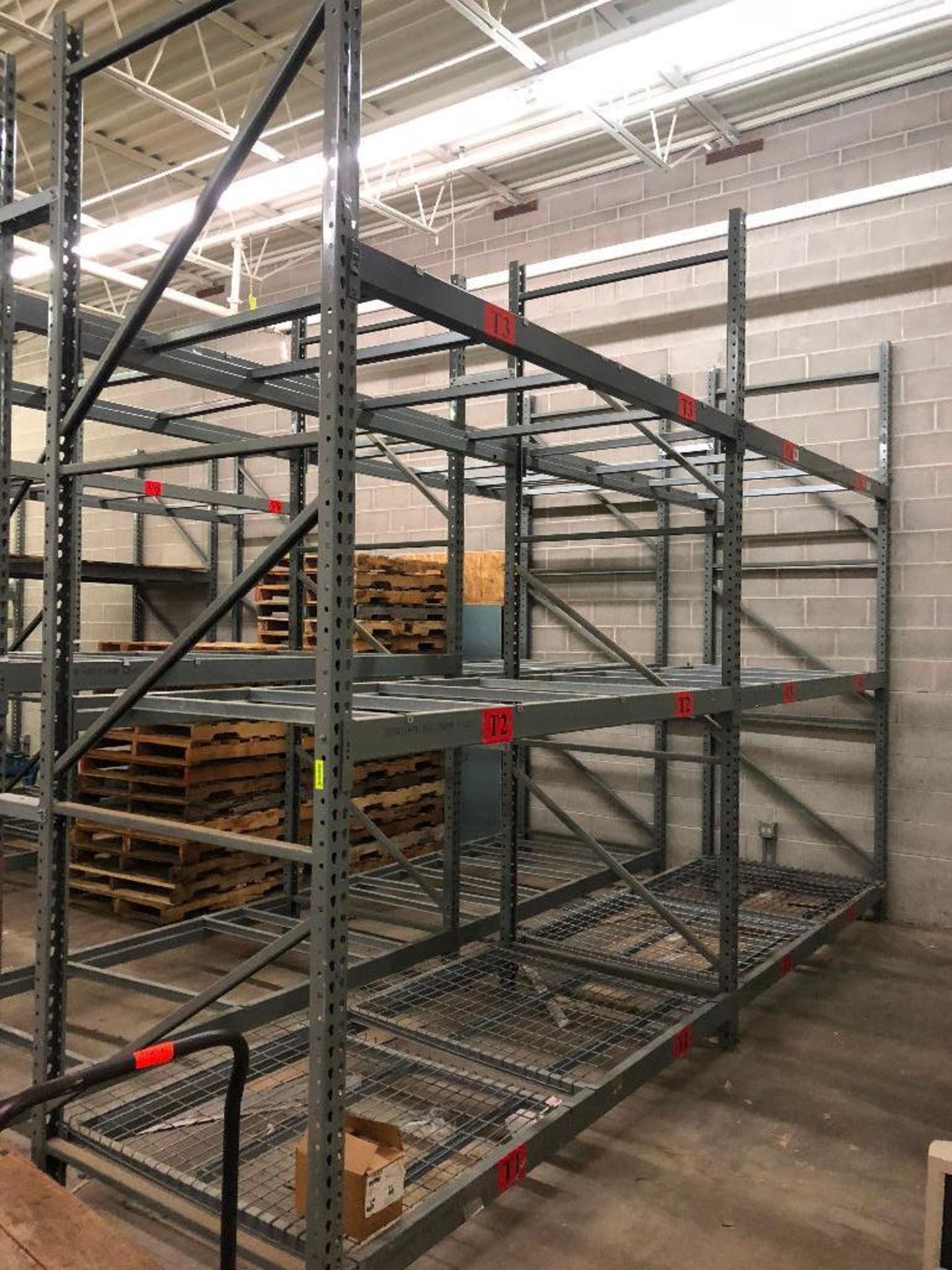DESCRIPTION: (2) SECTIONS OF 8 FT X 48 IN PALLET RACKING ADDITIONAL INFORMATION: W/ (3) UPRIGHTS, (1