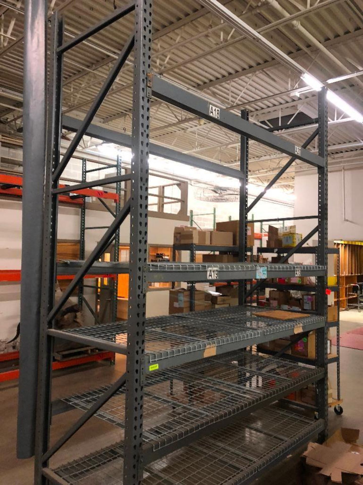 DESCRIPTION: (1) SECTION OF 8 FT X 24 IN PALLET RACKING ADDITIONAL INFORMATION: W/ (2) UPRIGHTS, (10